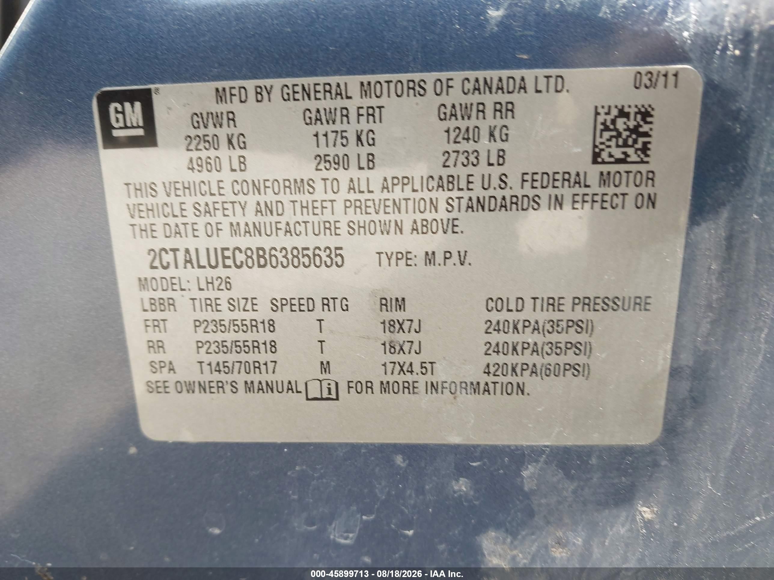 2011 Gmc Terrain Slt-1 Blue vin: 2CTALUEC8B6385635