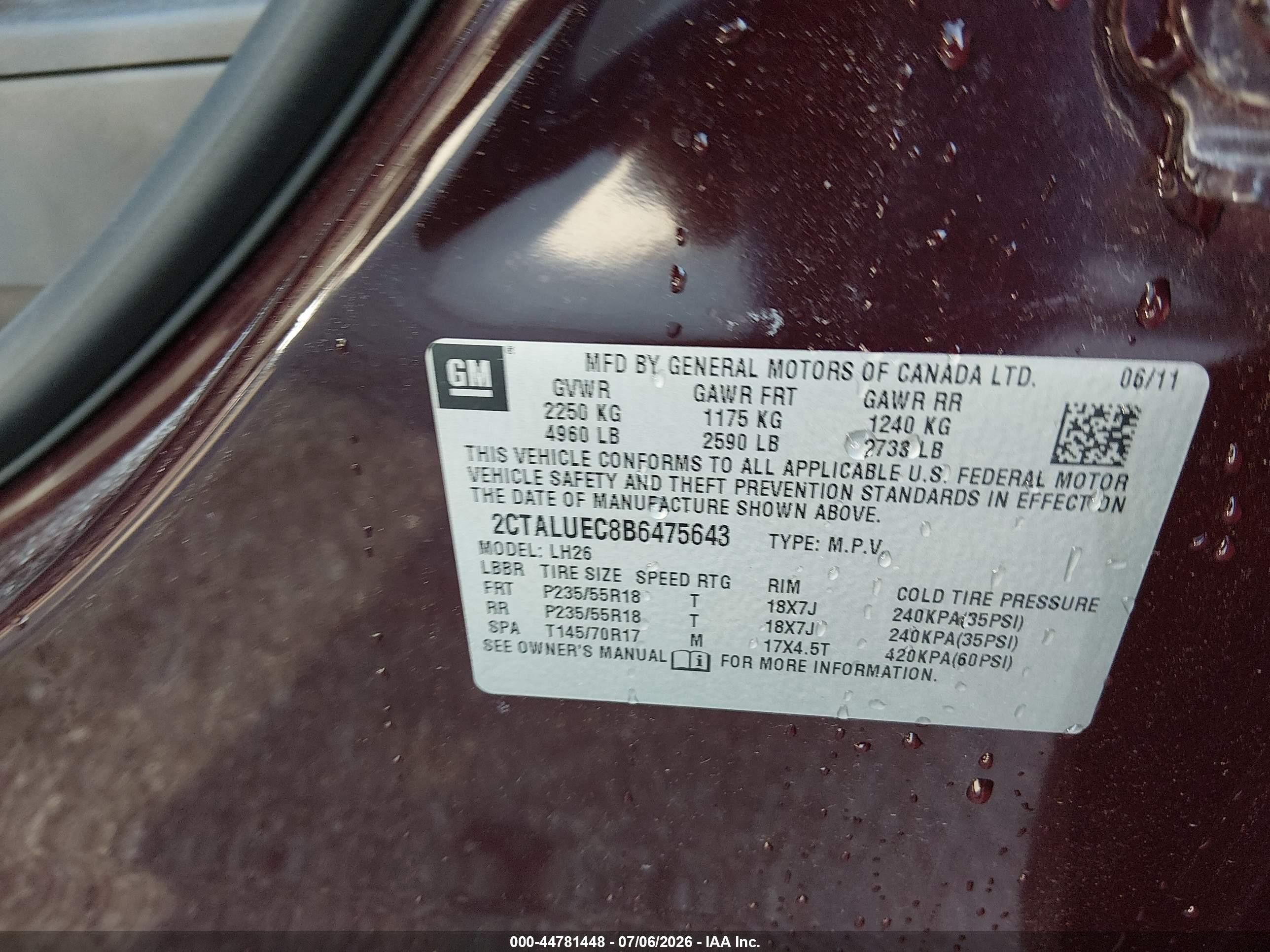 2011 Gmc Terrain Slt-1 Burgundy vin: 2CTALUEC8B6475643