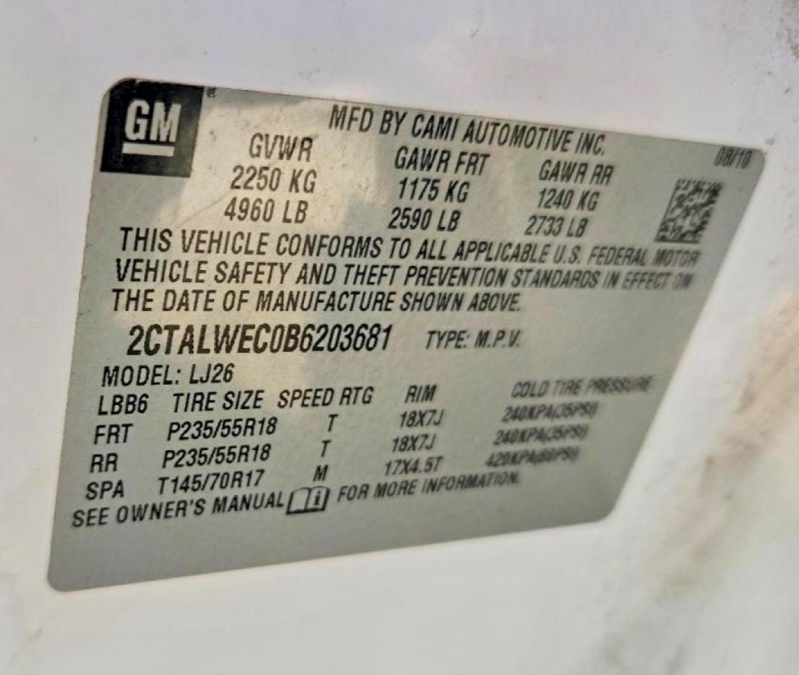 2011 Gmc Terrain Slt White vin: 2CTALWEC0B6203681