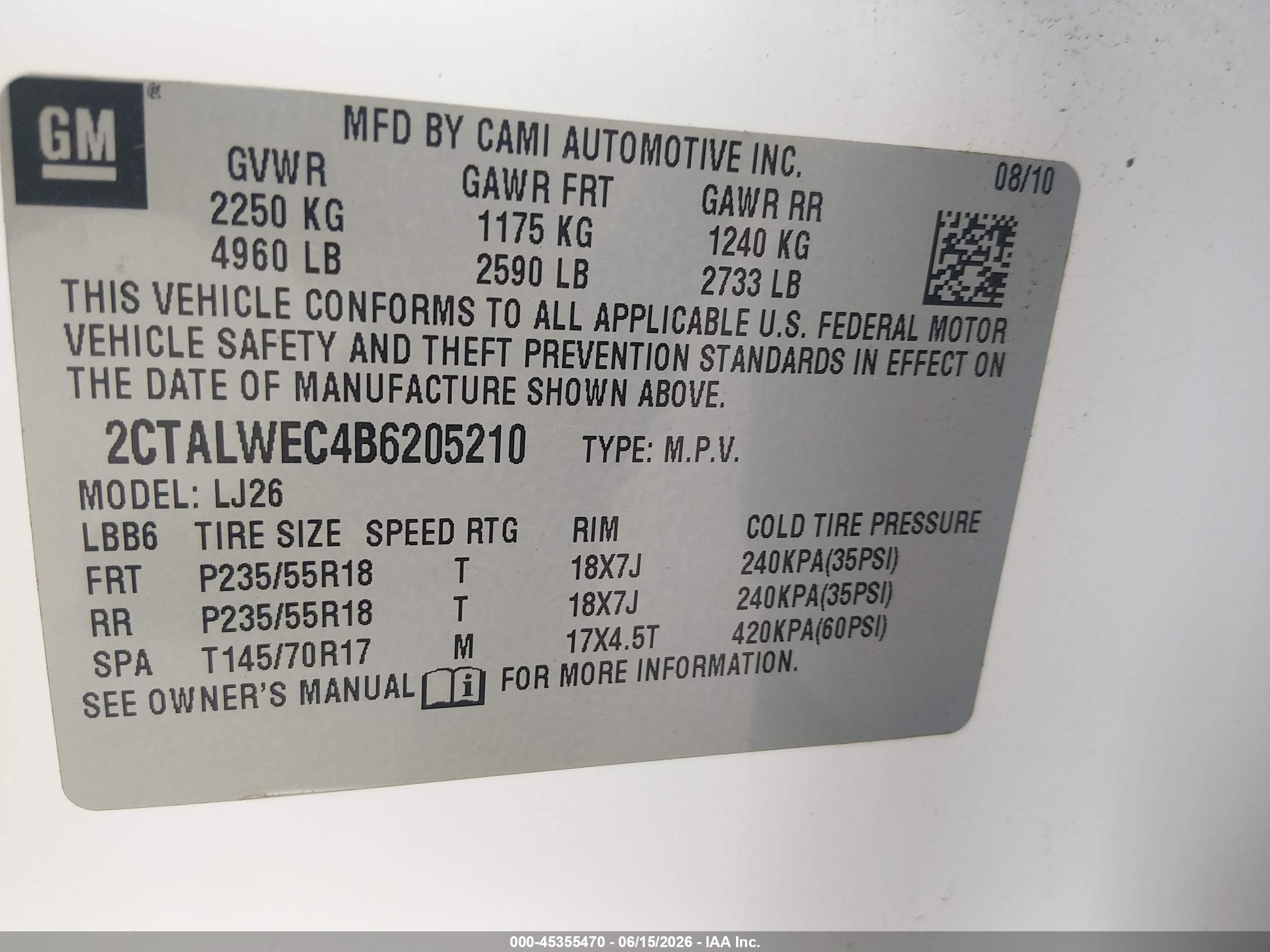 2011 Gmc Terrain Slt-2 White vin: 2CTALWEC4B6205210