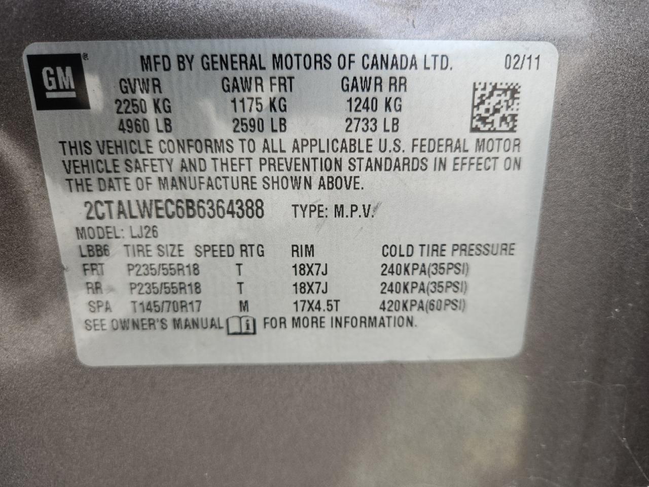 2011 Gmc Terrain Slt Gray vin: 2CTALWEC6B6364388