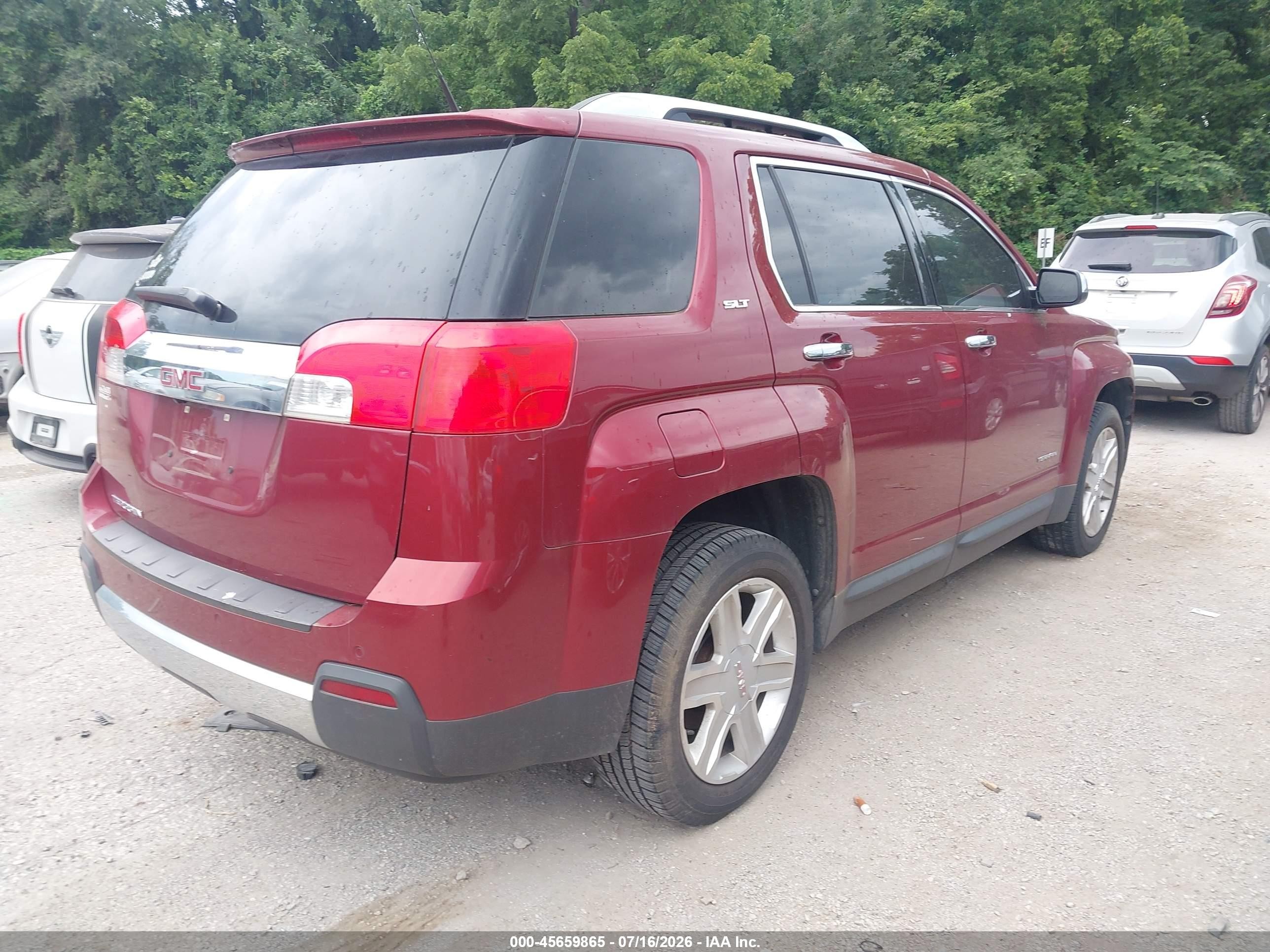 2011 Gmc Terrain Slt-2 Burgundy vin: 2CTALWEC8B6343428