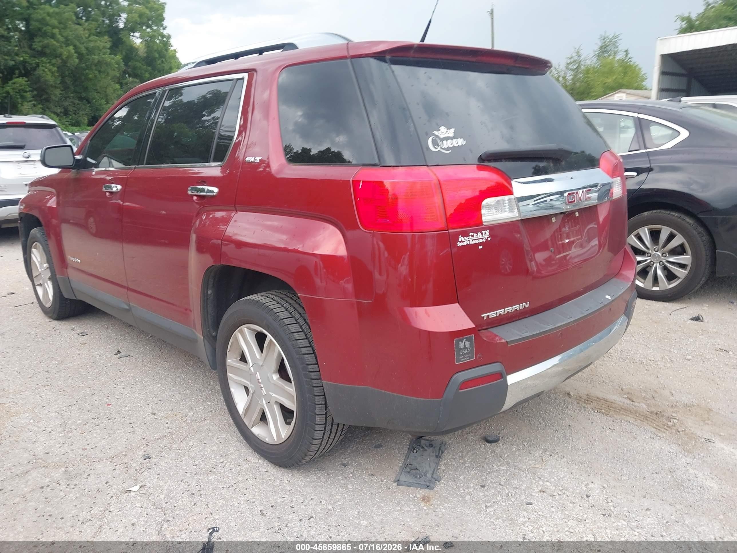 2011 Gmc Terrain Slt-2 Burgundy vin: 2CTALWEC8B6343428