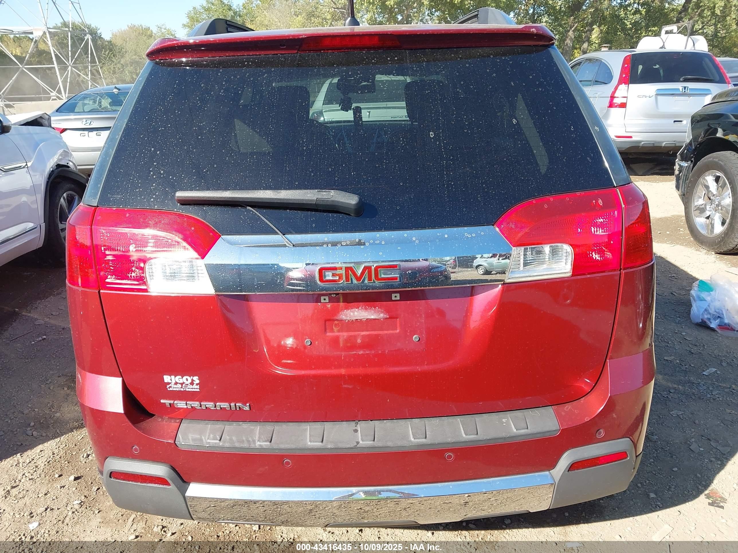 2011 Gmc Terrain Slt-2 Красный vin: 2CTALWECXB6240754