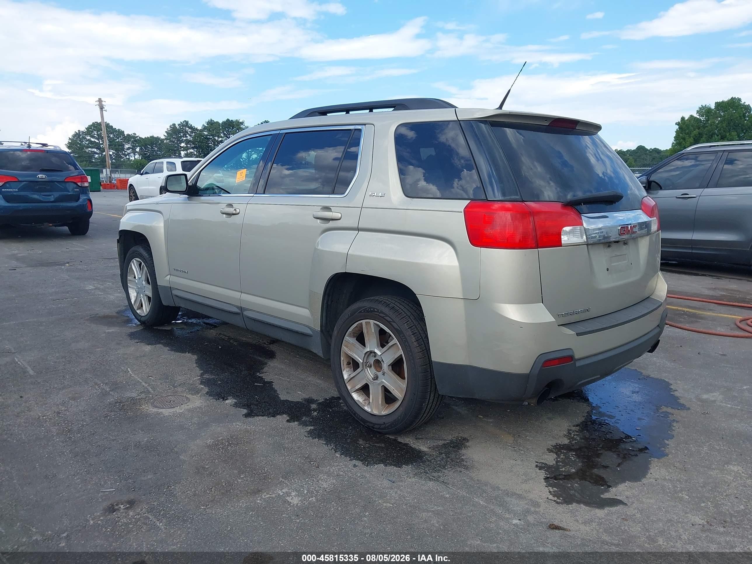 2010 Gmc Terrain Sle-2 Gold vin: 2CTFLDEY2A6284543