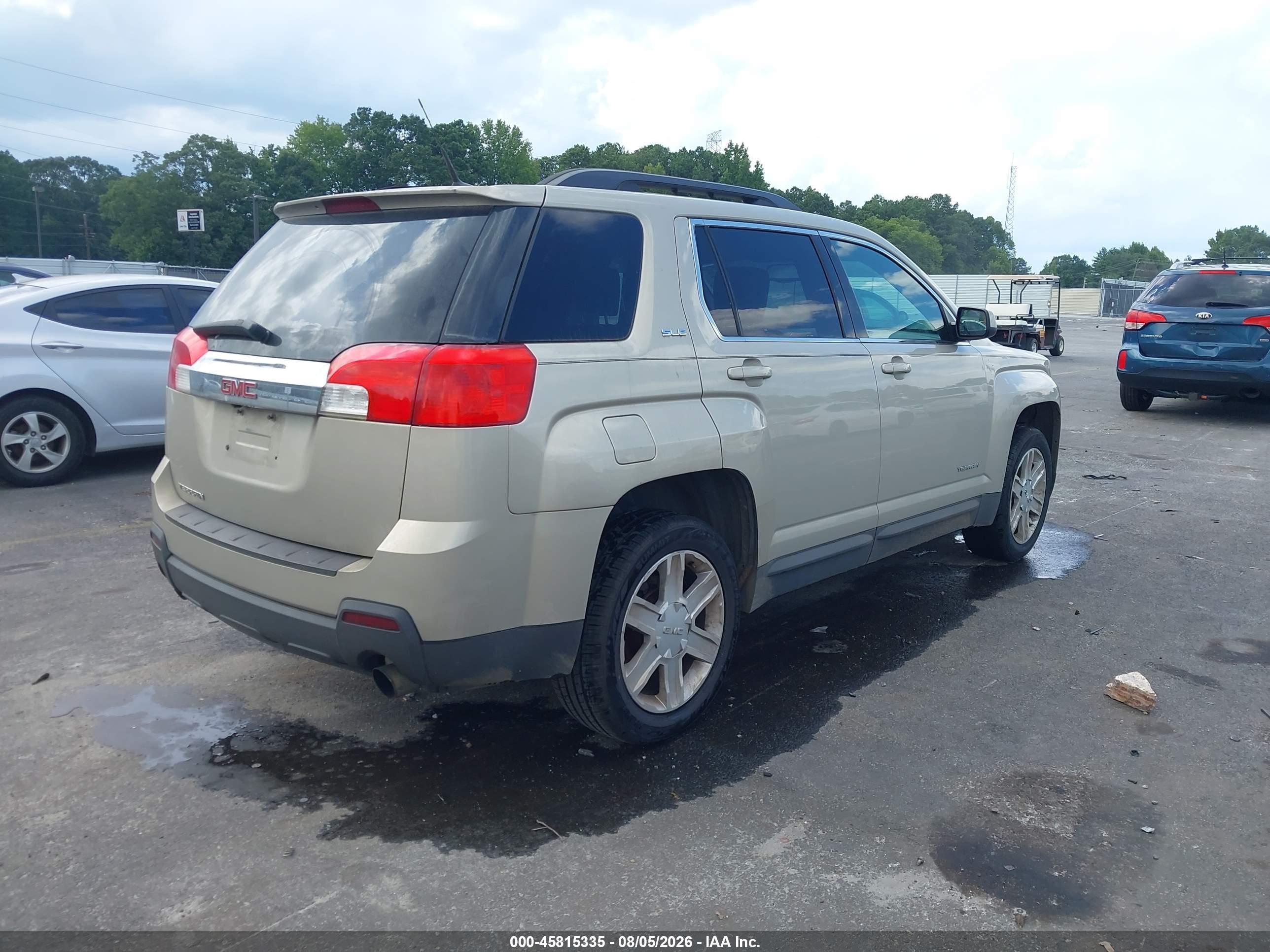 2010 Gmc Terrain Sle-2 Gold vin: 2CTFLDEY2A6284543