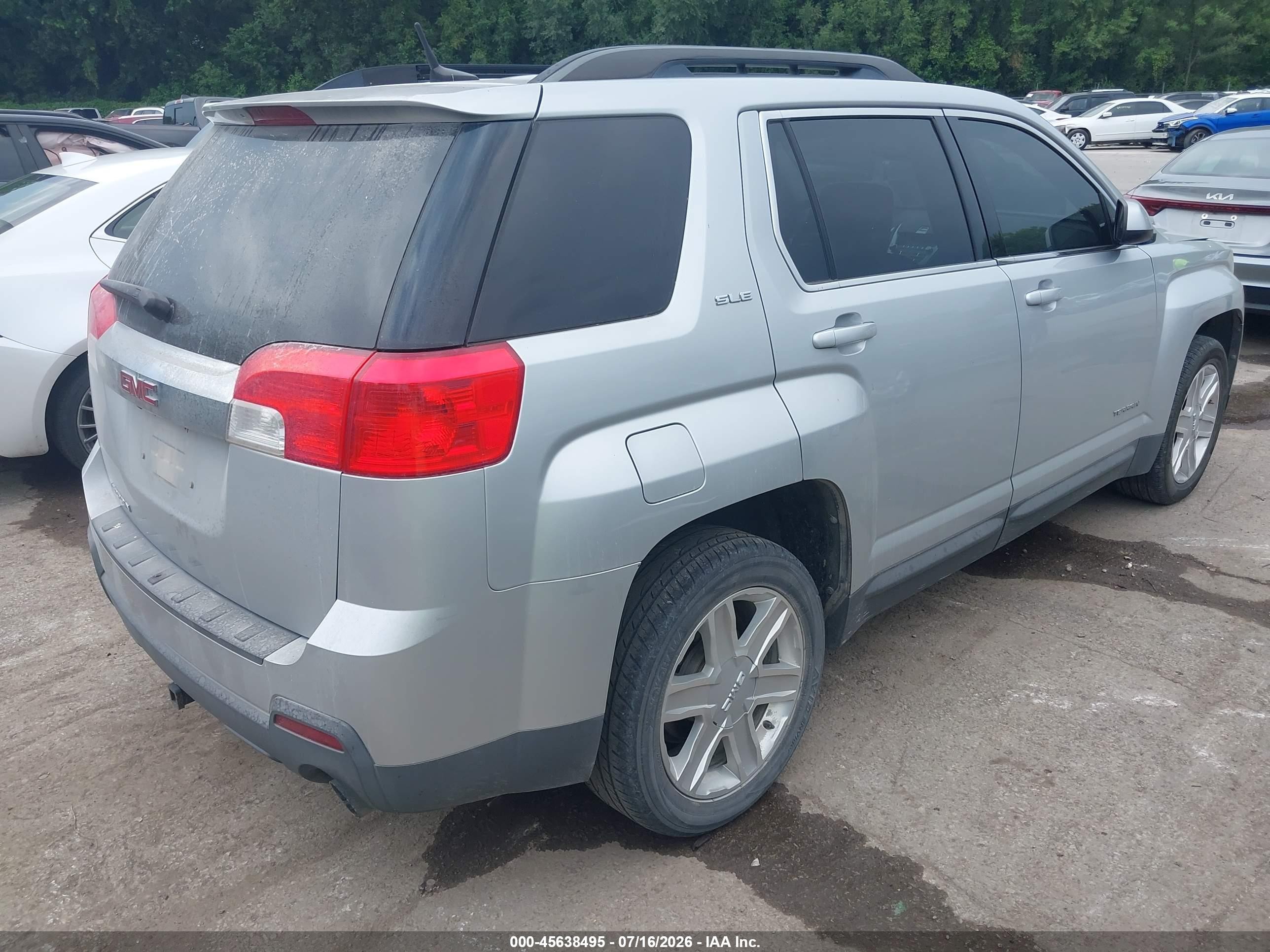 2010 Gmc Terrain Sle-2 Серебряный vin: 2CTFLDEY2A6361976