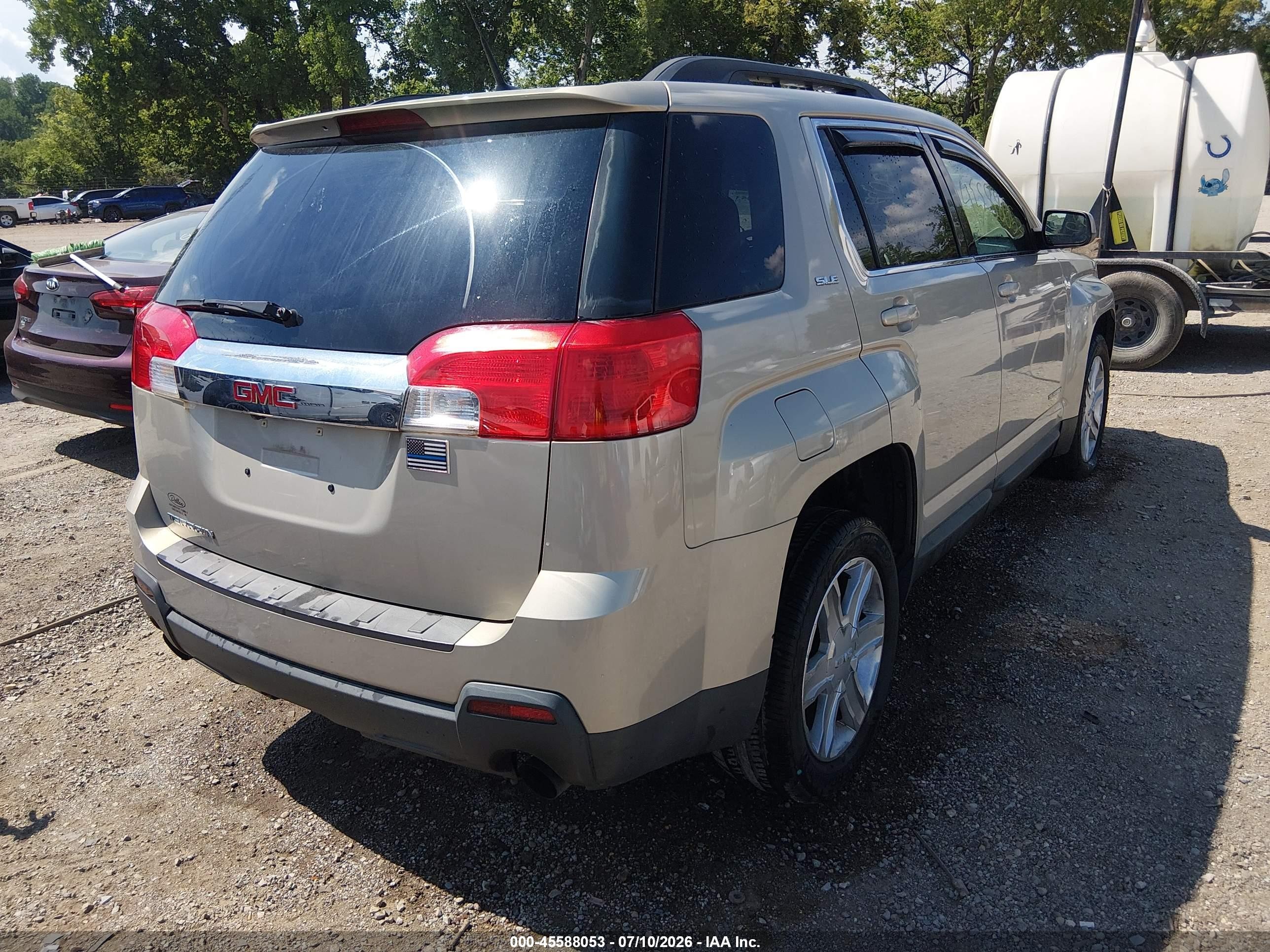 2010 Gmc Terrain Sle-2 Gold vin: 2CTFLDEY4A6237319