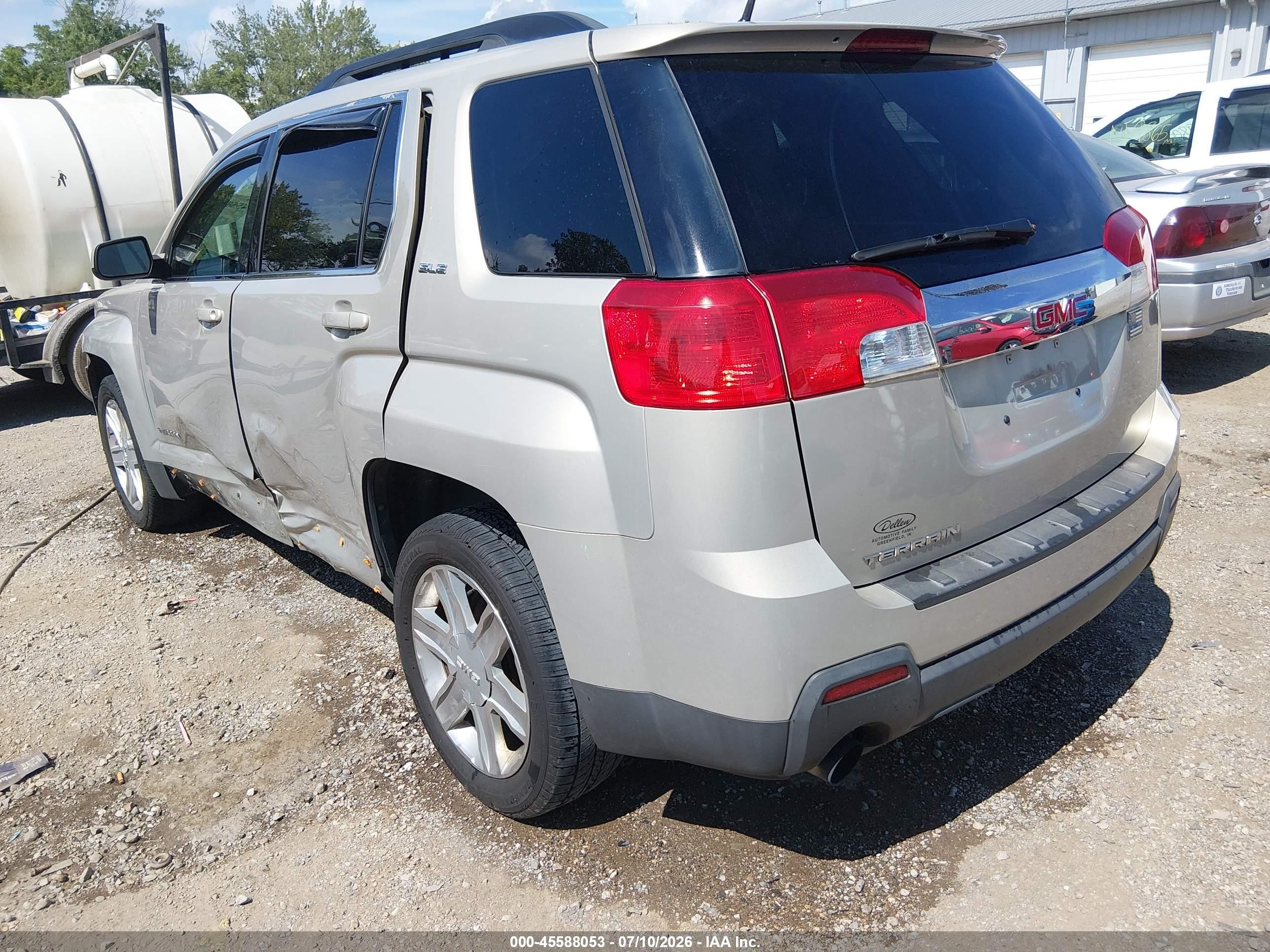 2010 Gmc Terrain Sle-2 Gold vin: 2CTFLDEY4A6237319
