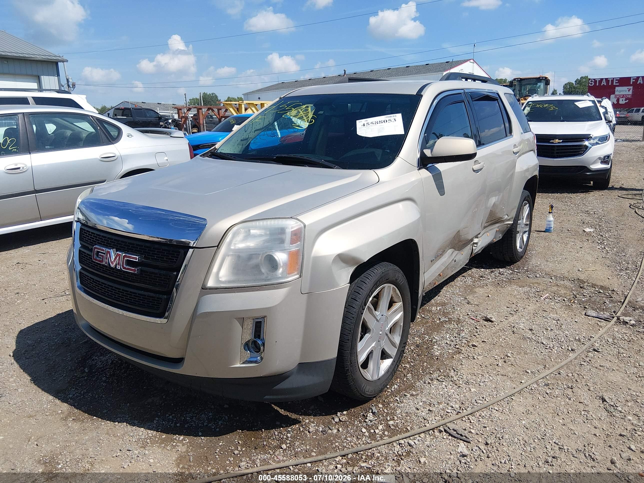 2010 Gmc Terrain Sle-2 Gold vin: 2CTFLDEY4A6237319