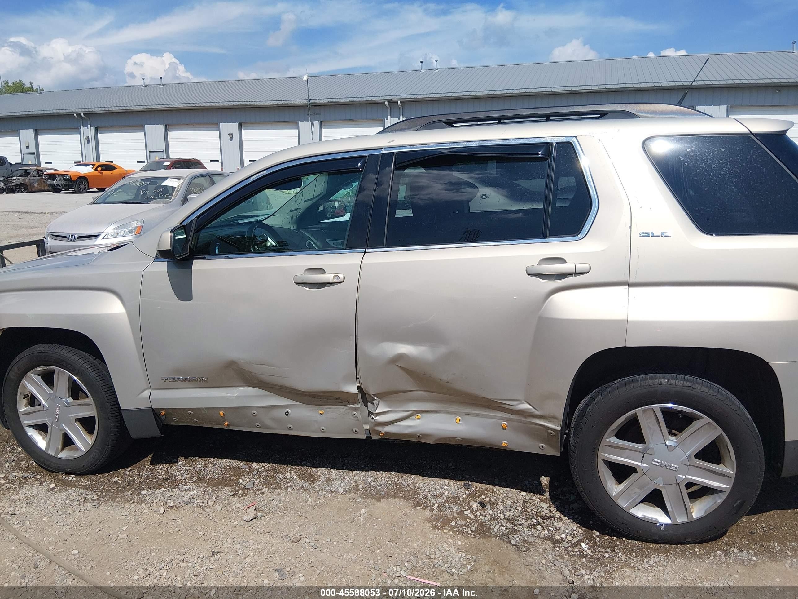 2010 Gmc Terrain Sle-2 Gold vin: 2CTFLDEY4A6237319
