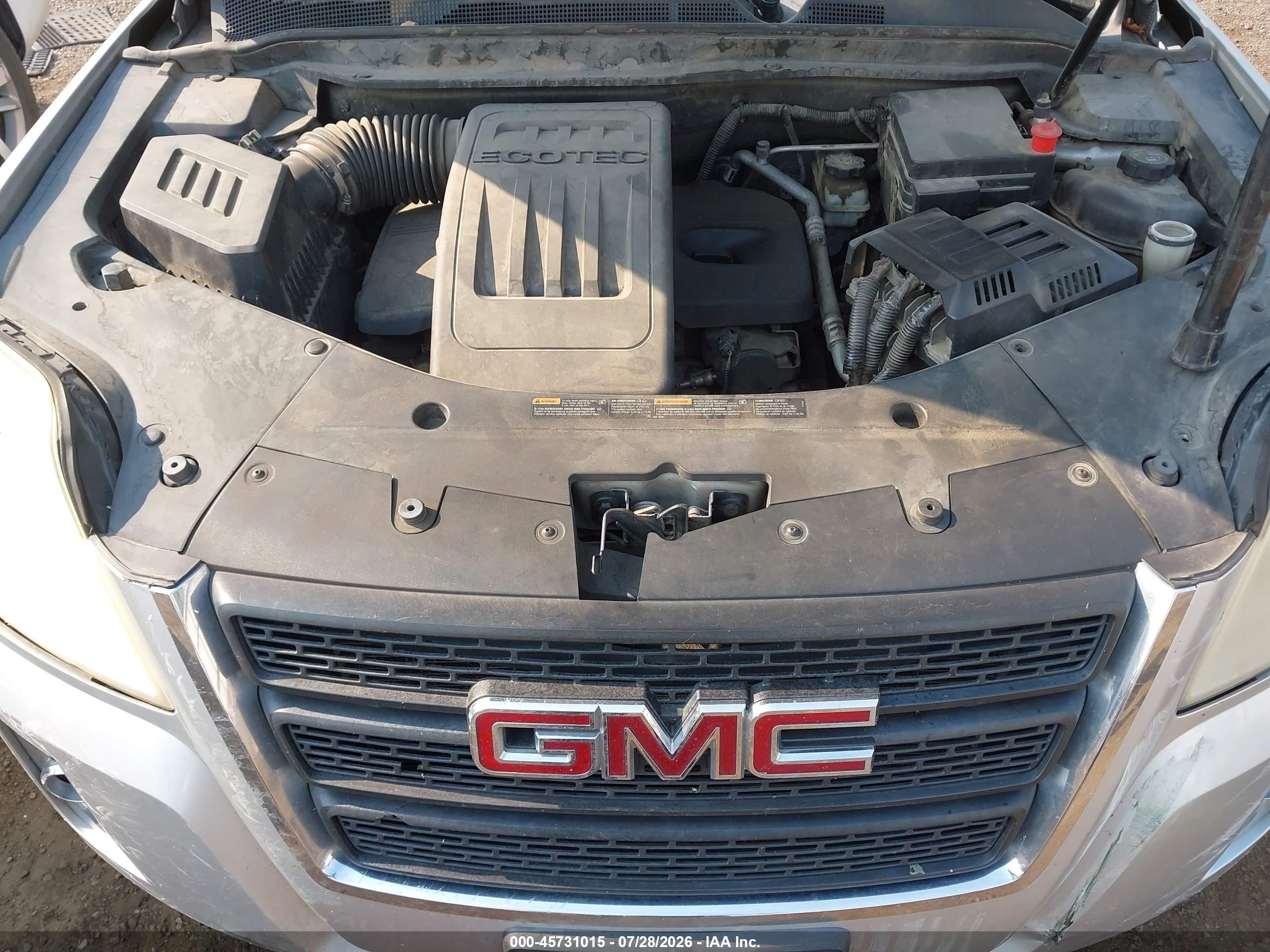 2010 Gmc Terrain Sle-2 Серый vin: 2CTFLEEW9A6323164