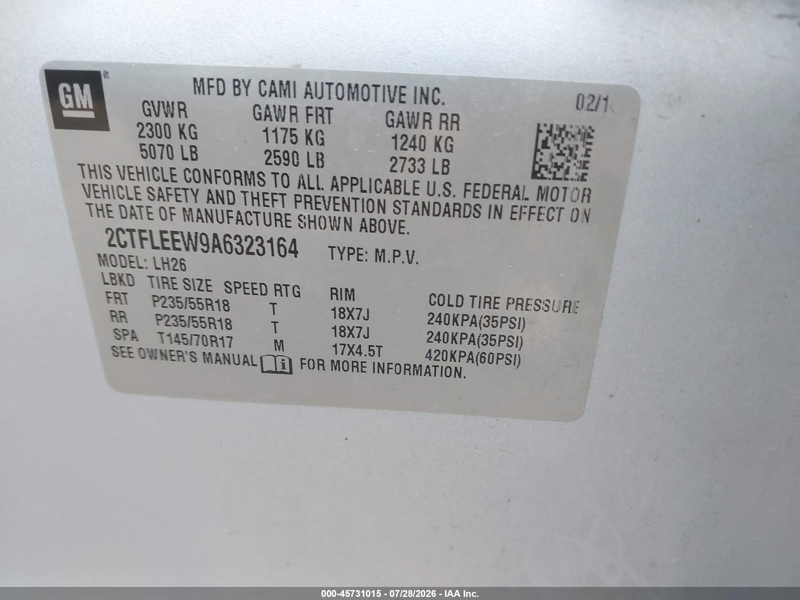 2010 Gmc Terrain Sle-2 Серый vin: 2CTFLEEW9A6323164