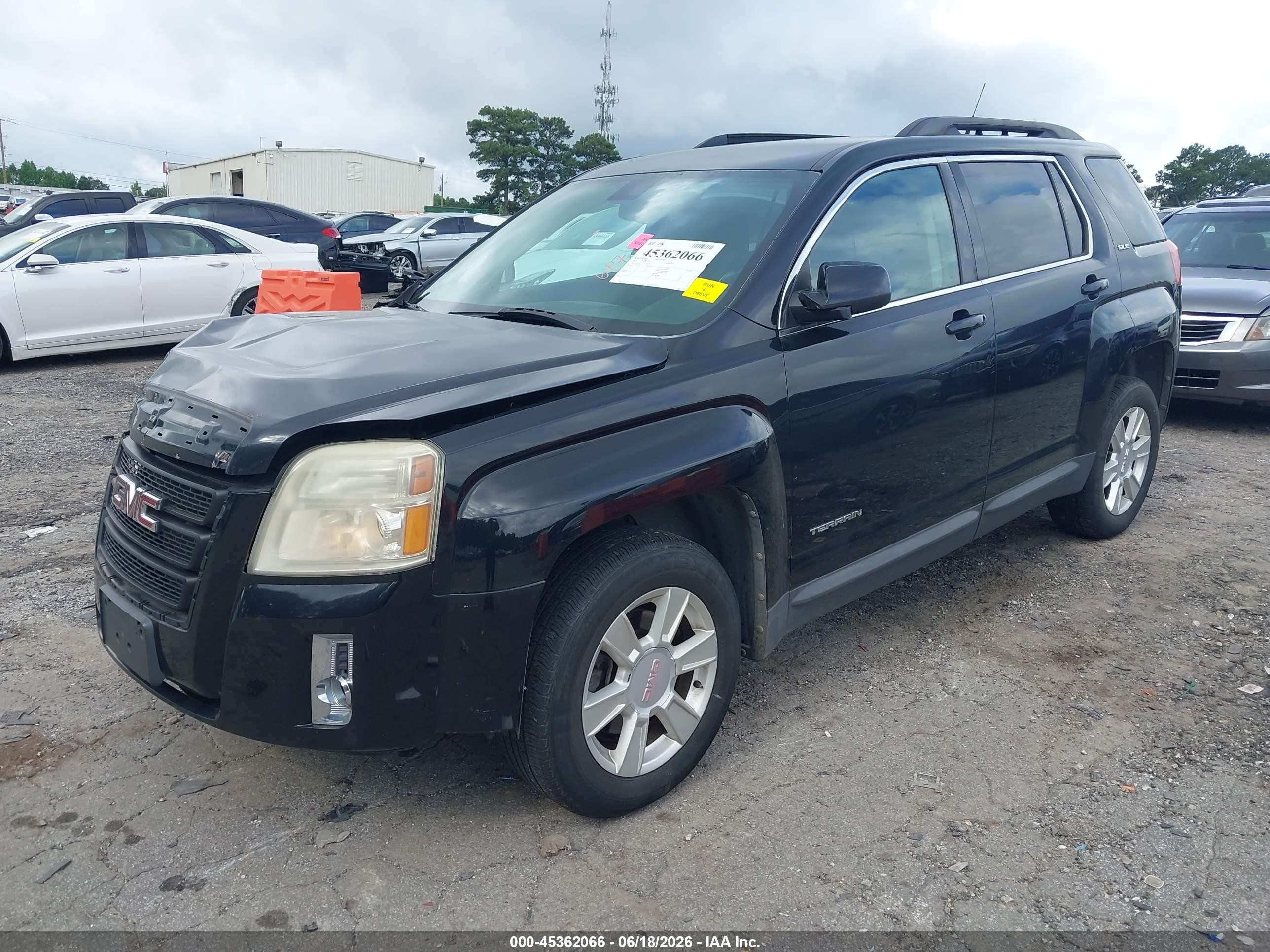 2010 Gmc Terrain Sle-2 Black vin: 2CTFLEEWXA6229147