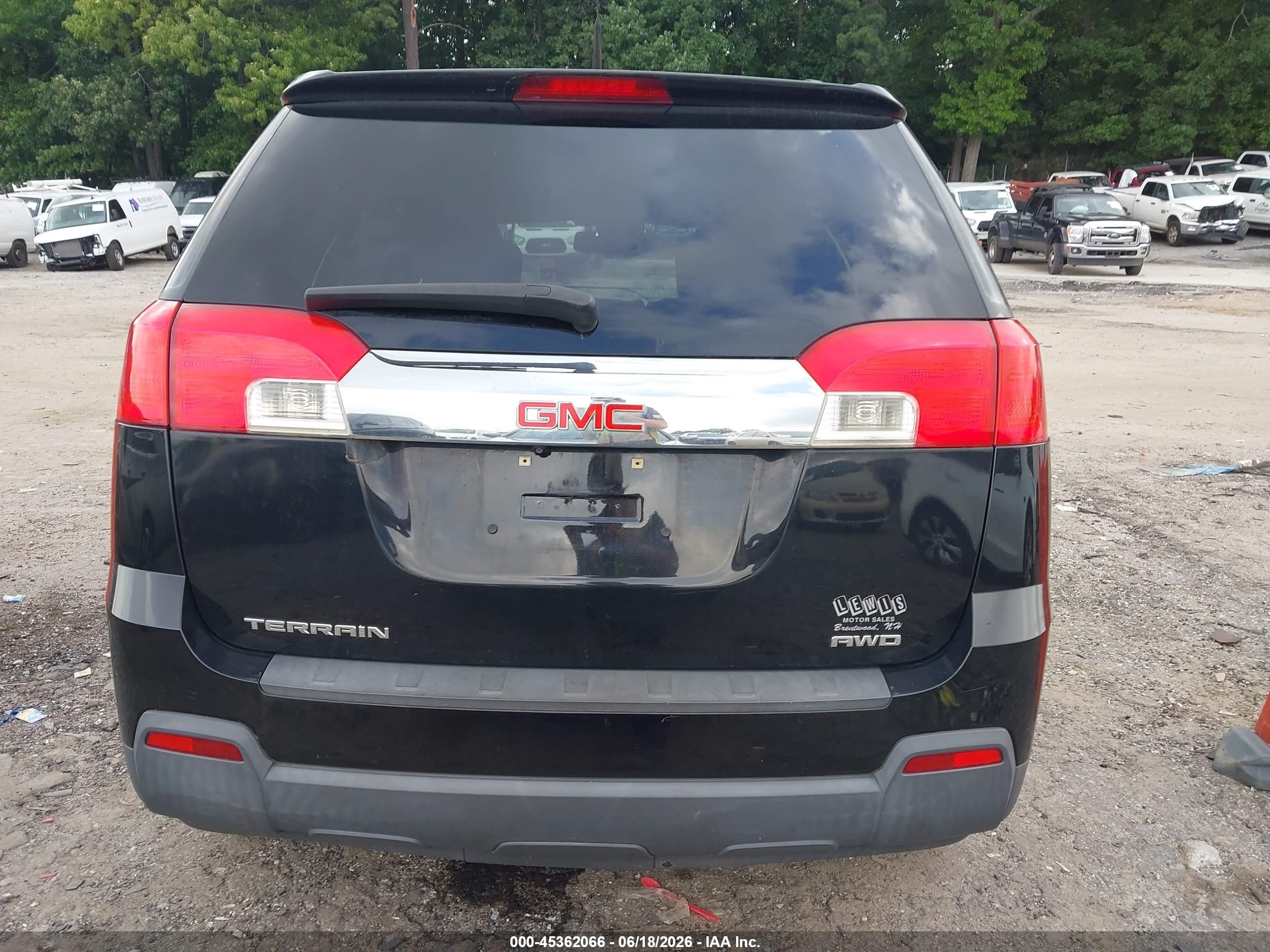 2010 Gmc Terrain Sle-2 Black vin: 2CTFLEEWXA6229147