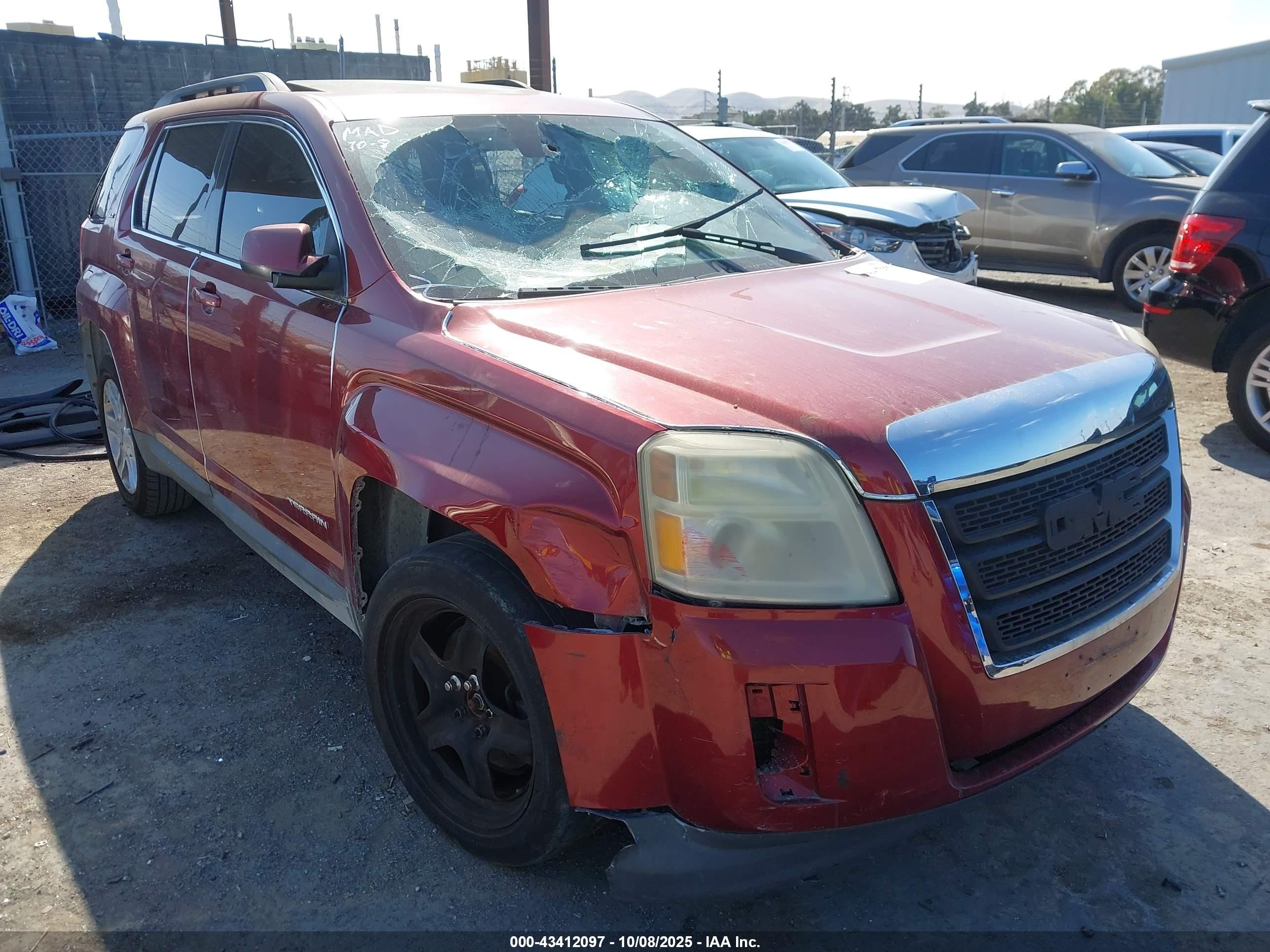 2010 Gmc Terrain Slt-1 Красный vin: 2CTFLGEWXA6276402
