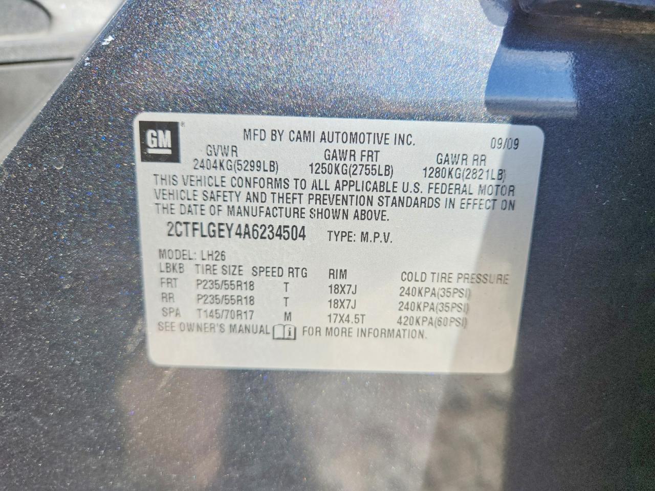 2010 Gmc Terrain Slt Gray vin: 2CTFLGEY4A6234504