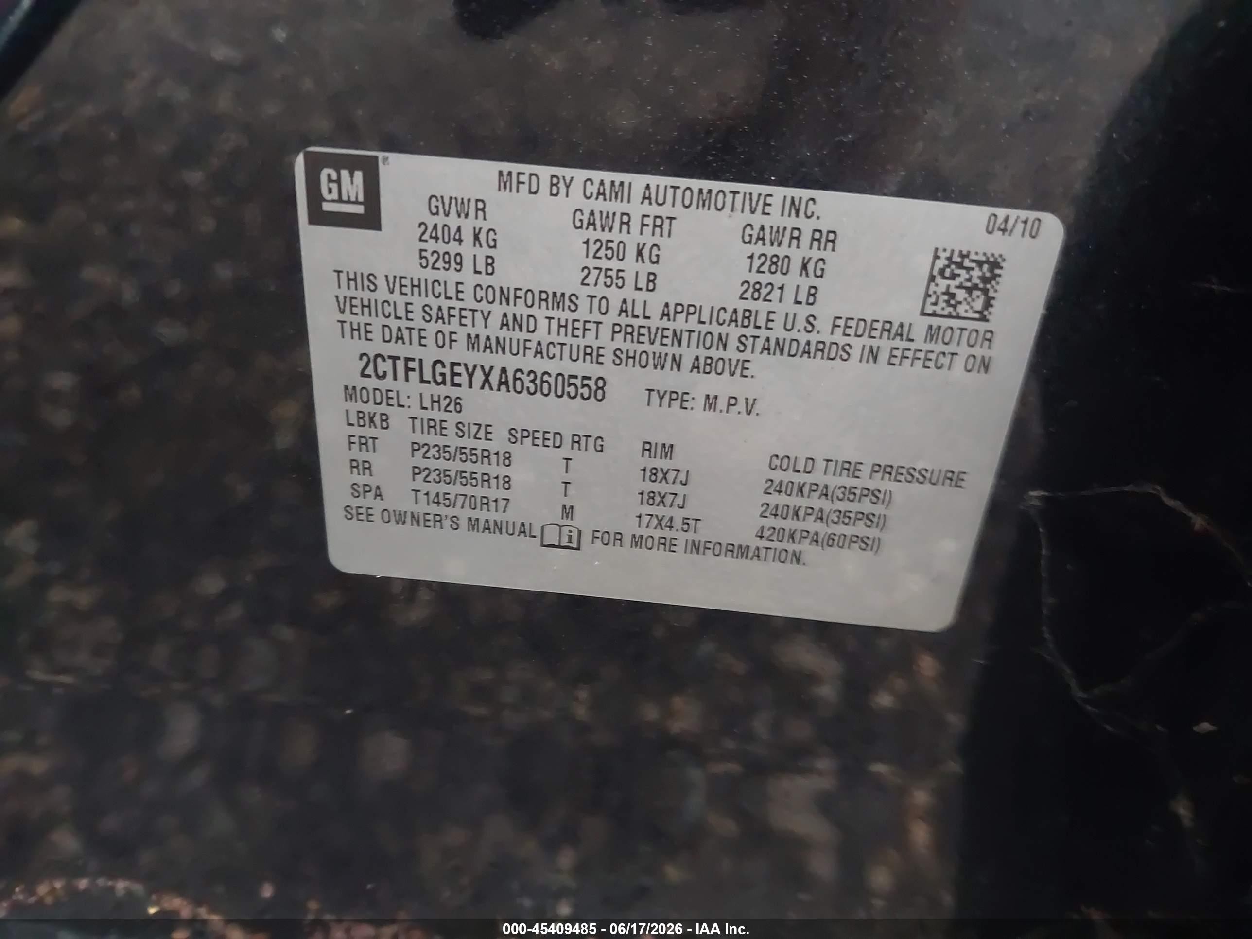 2010 Gmc Terrain Slt-1 Black vin: 2CTFLGEYXA6360558