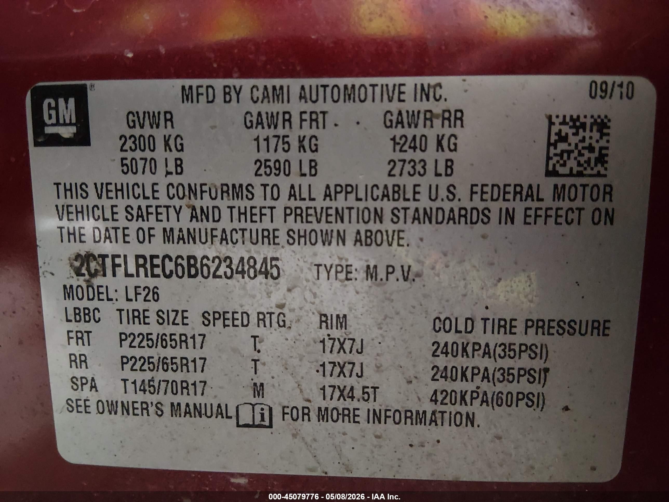 2011 Gmc Terrain Sle-1 Maroon vin: 2CTFLREC6B6234845