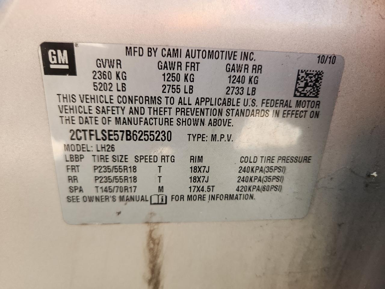 2011 Gmc Terrain Sle Gold vin: 2CTFLSE57B6255230