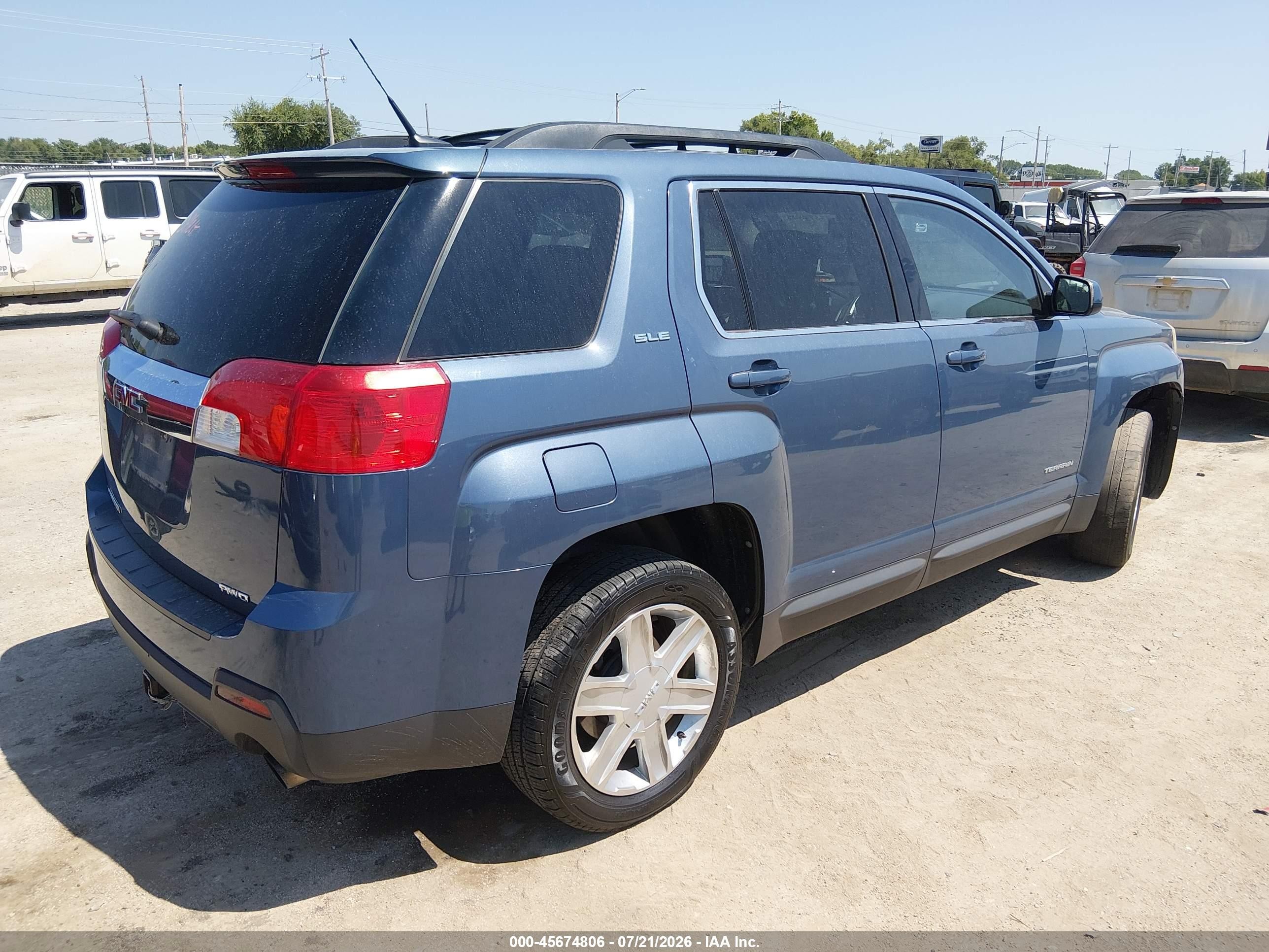 2011 Gmc Terrain Sle-2 Blue vin: 2CTFLTE50B6469353