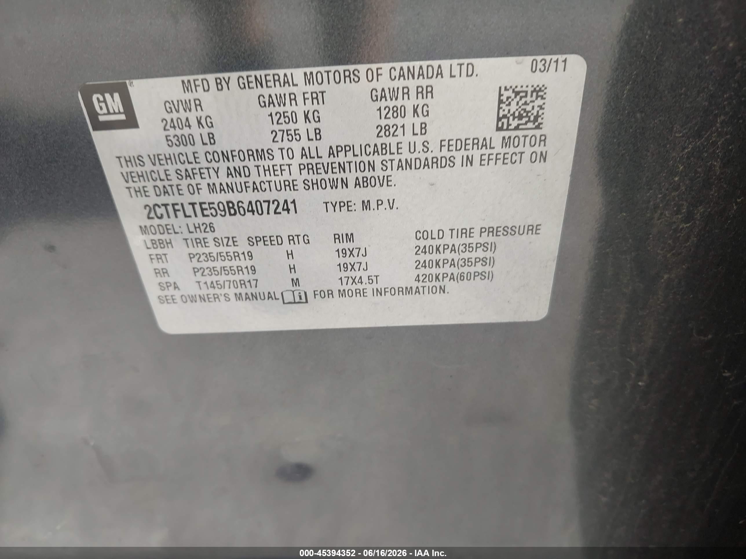 2011 Gmc Terrain Sle-2 Gray vin: 2CTFLTE59B6407241