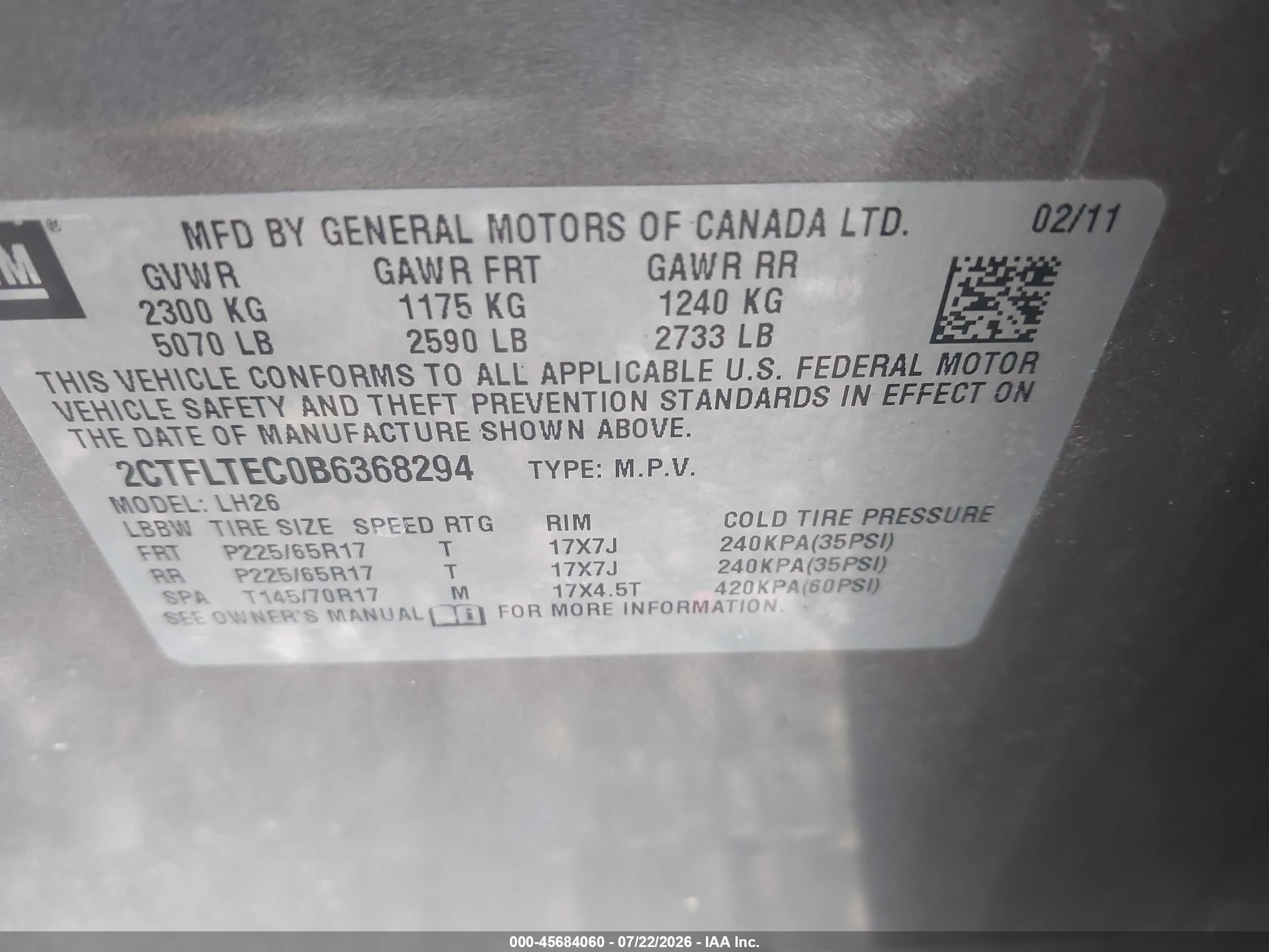 2011 Gmc Terrain Sle-2 Brown vin: 2CTFLTEC0B6368294