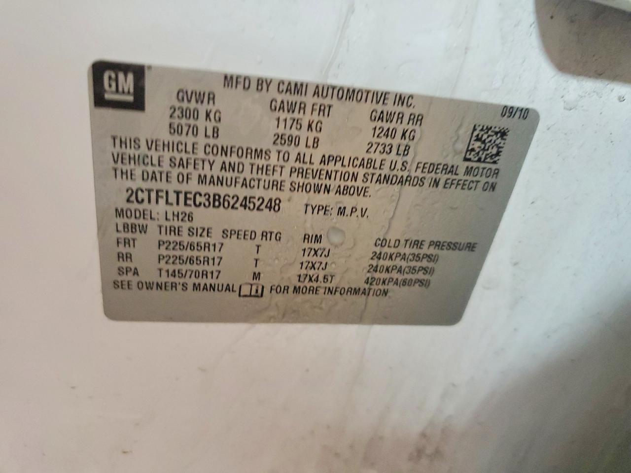 2011 Gmc Terrain Sle Белый vin: 2CTFLTEC3B6245248