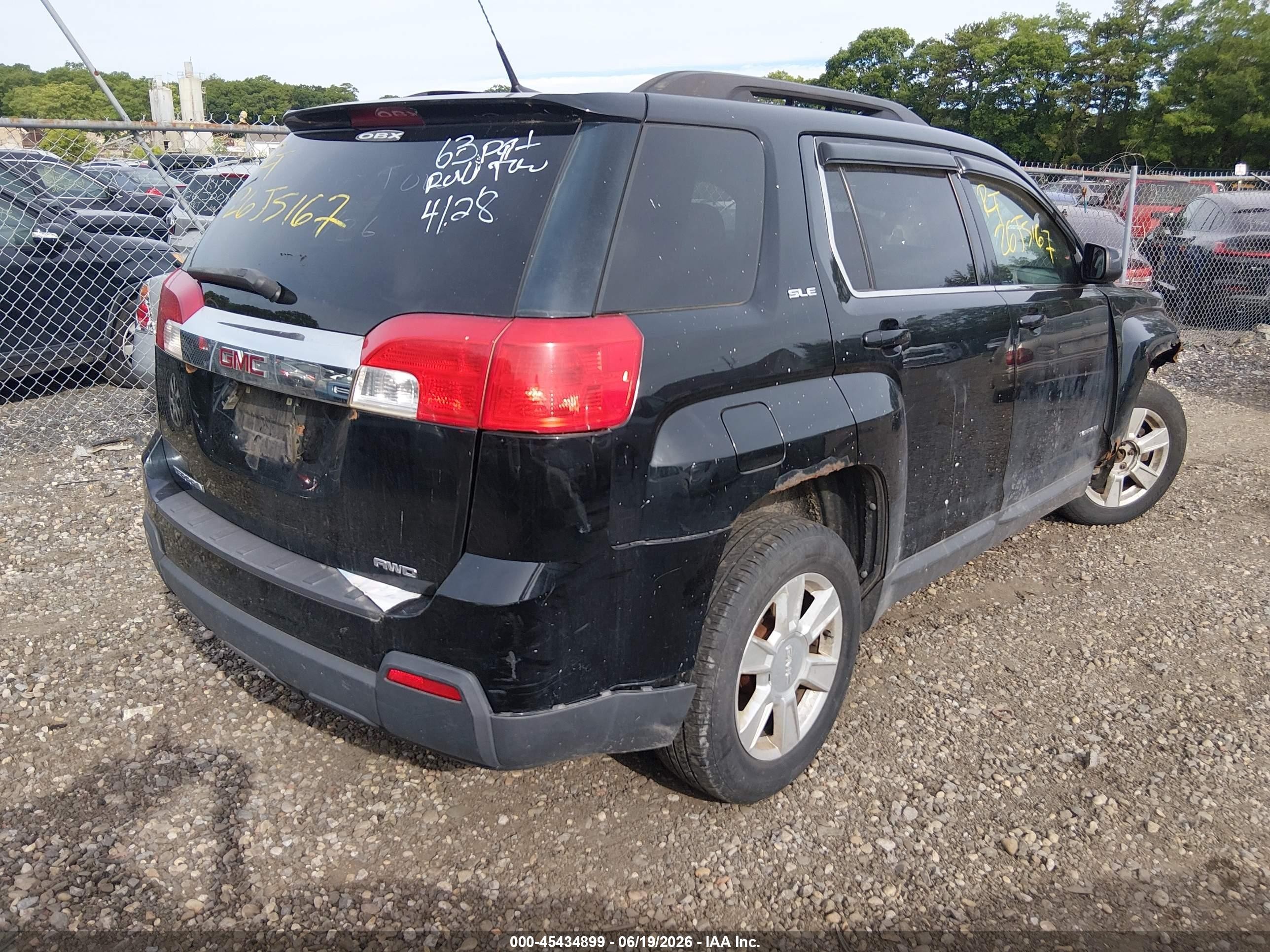 2011 Gmc Terrain Sle-2 Черный vin: 2CTFLTEC6B6300744