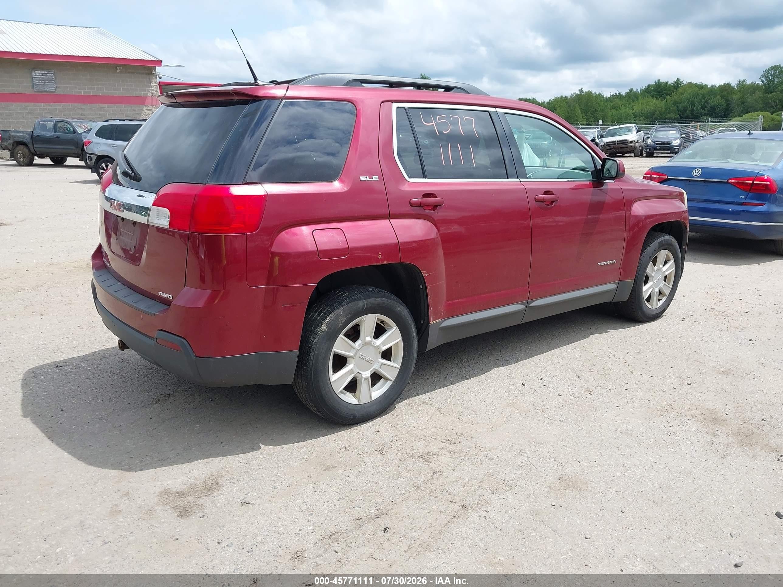 2011 Gmc Terrain Sle-2 Maroon vin: 2CTFLTEC7B6388901