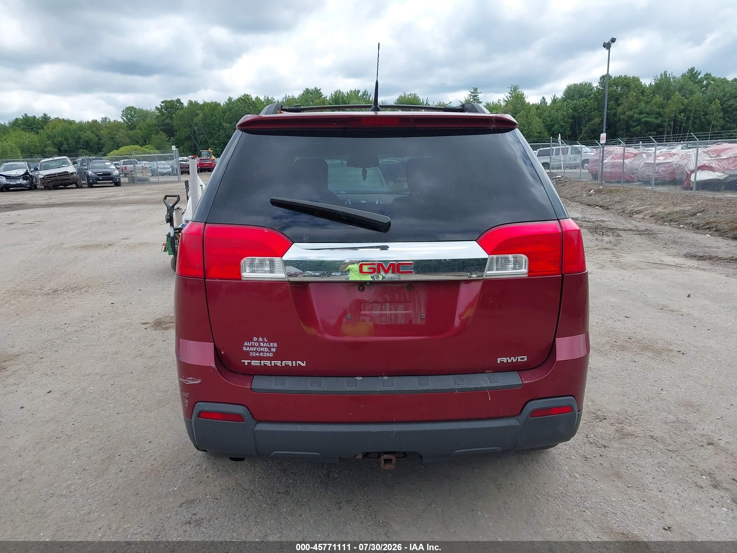 2011 Gmc Terrain Sle-2 Maroon vin: 2CTFLTEC7B6388901