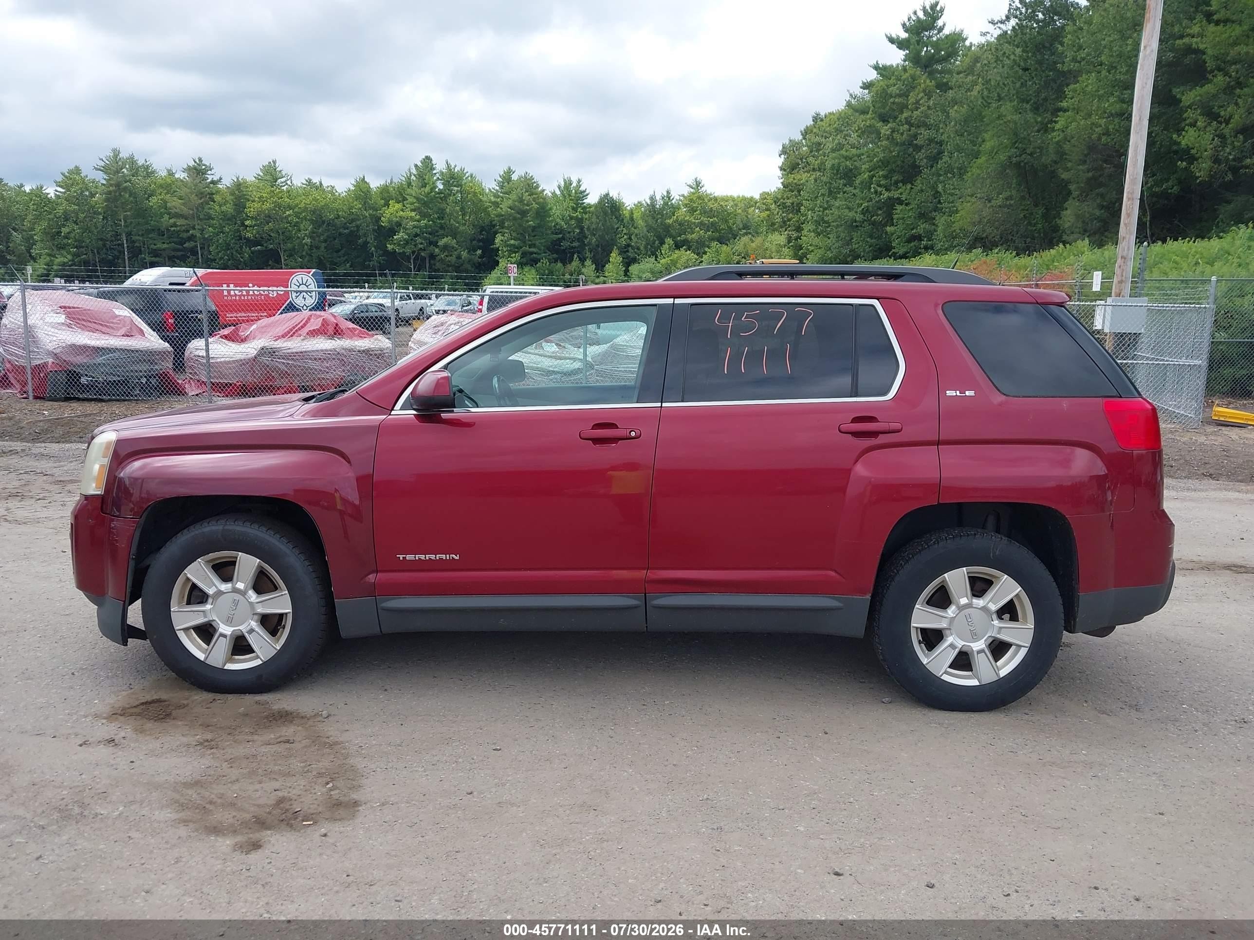 2011 Gmc Terrain Sle-2 Maroon vin: 2CTFLTEC7B6388901