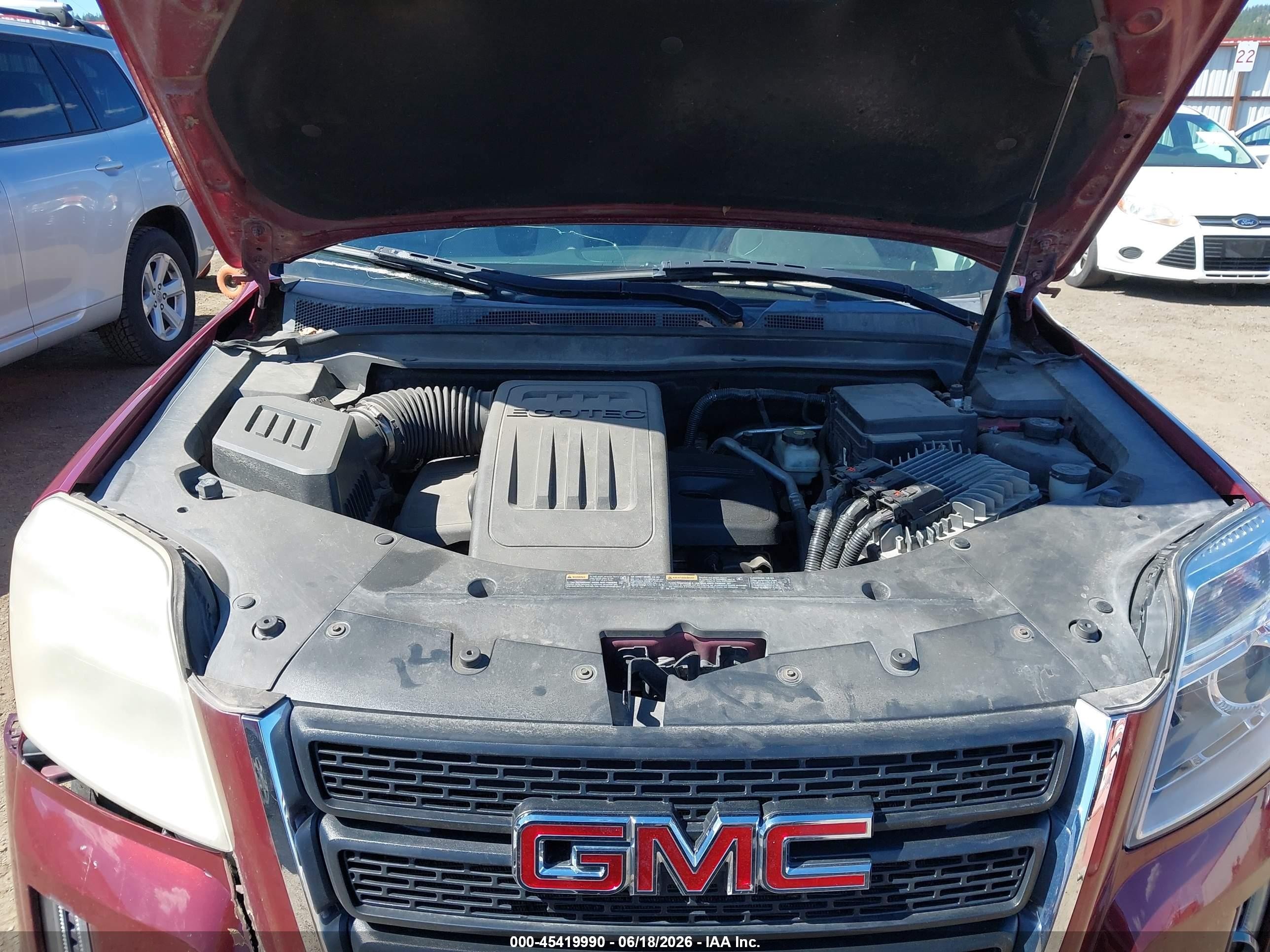 2011 Gmc Terrain Sle-2 Красный vin: 2CTFLTECXB6292003