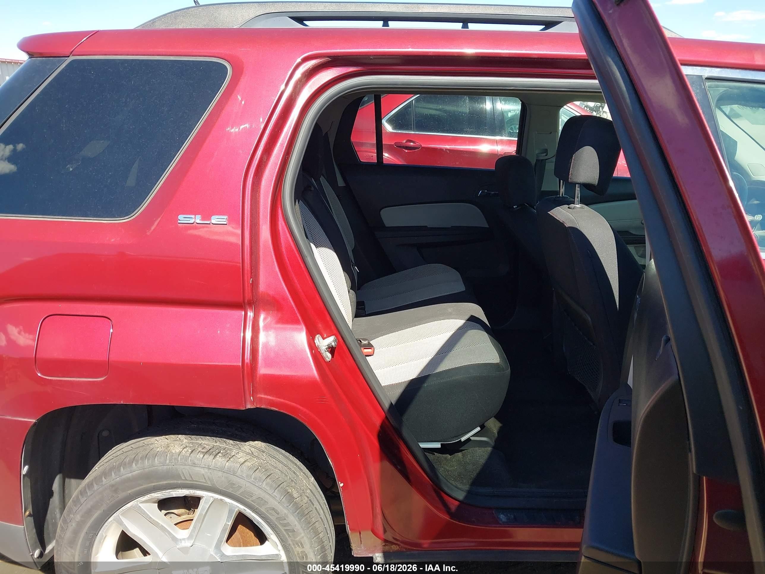 2011 Gmc Terrain Sle-2 Красный vin: 2CTFLTECXB6292003