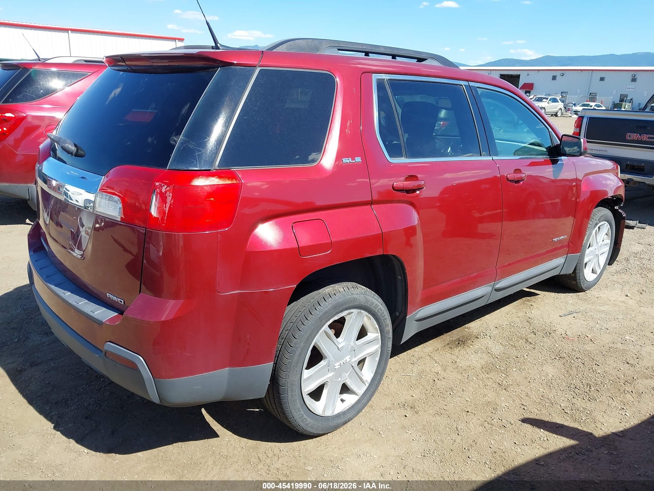 2011 Gmc Terrain Sle-2 Красный vin: 2CTFLTECXB6292003