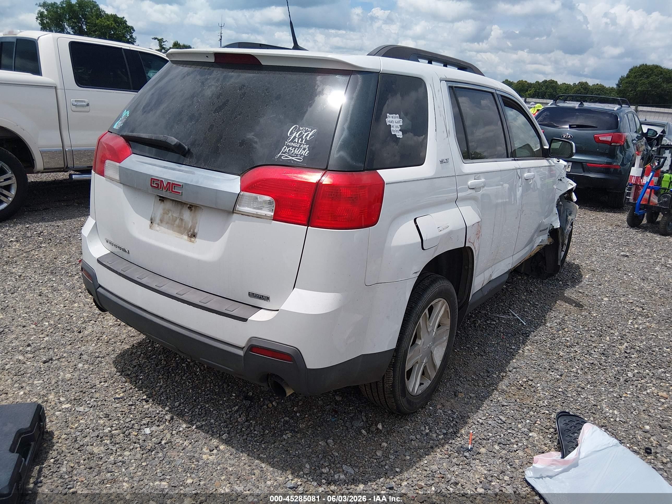 2011 Gmc Terrain Slt-1 White vin: 2CTFLUE53B6295557
