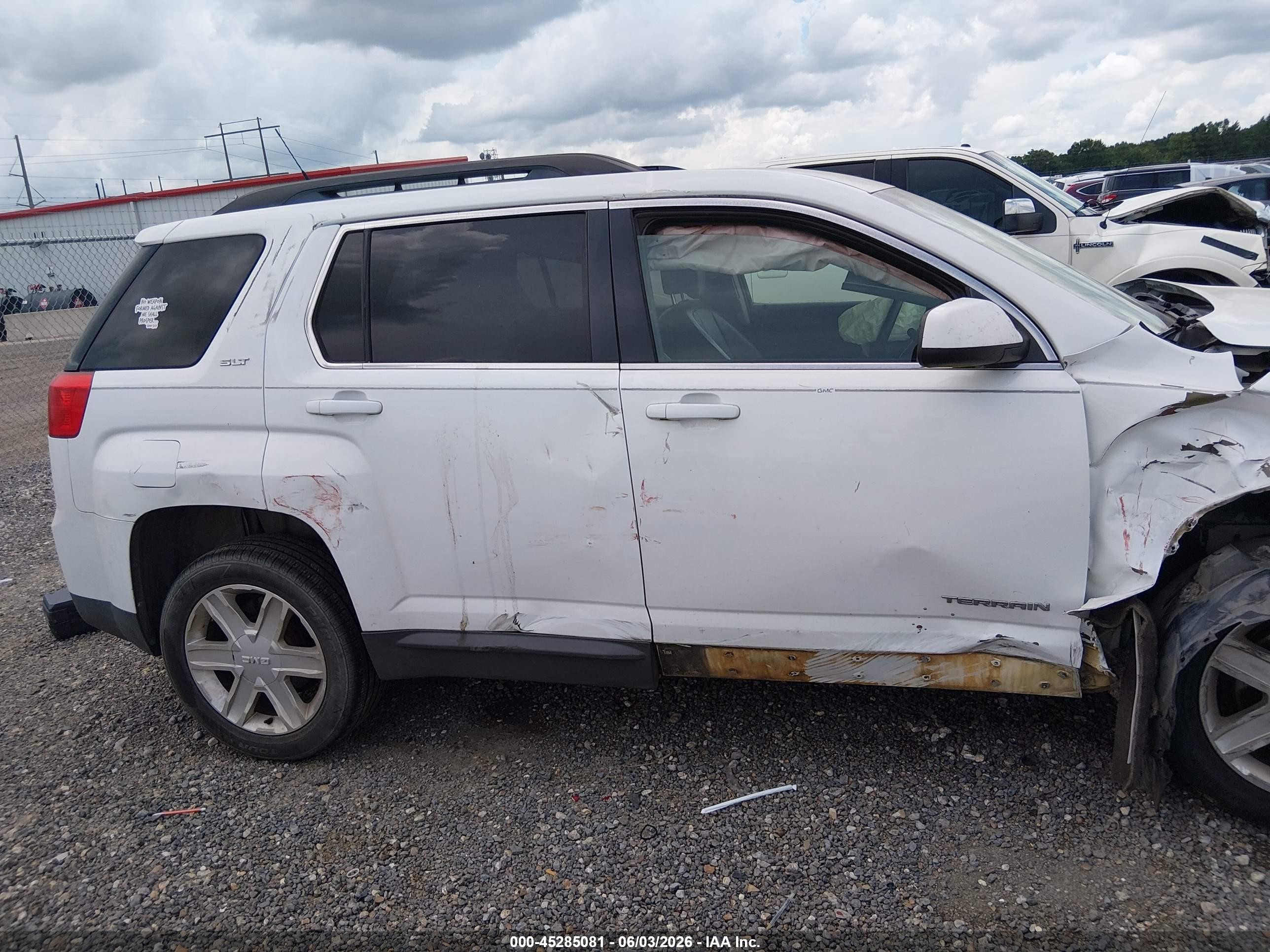 2011 Gmc Terrain Slt-1 White vin: 2CTFLUE53B6295557
