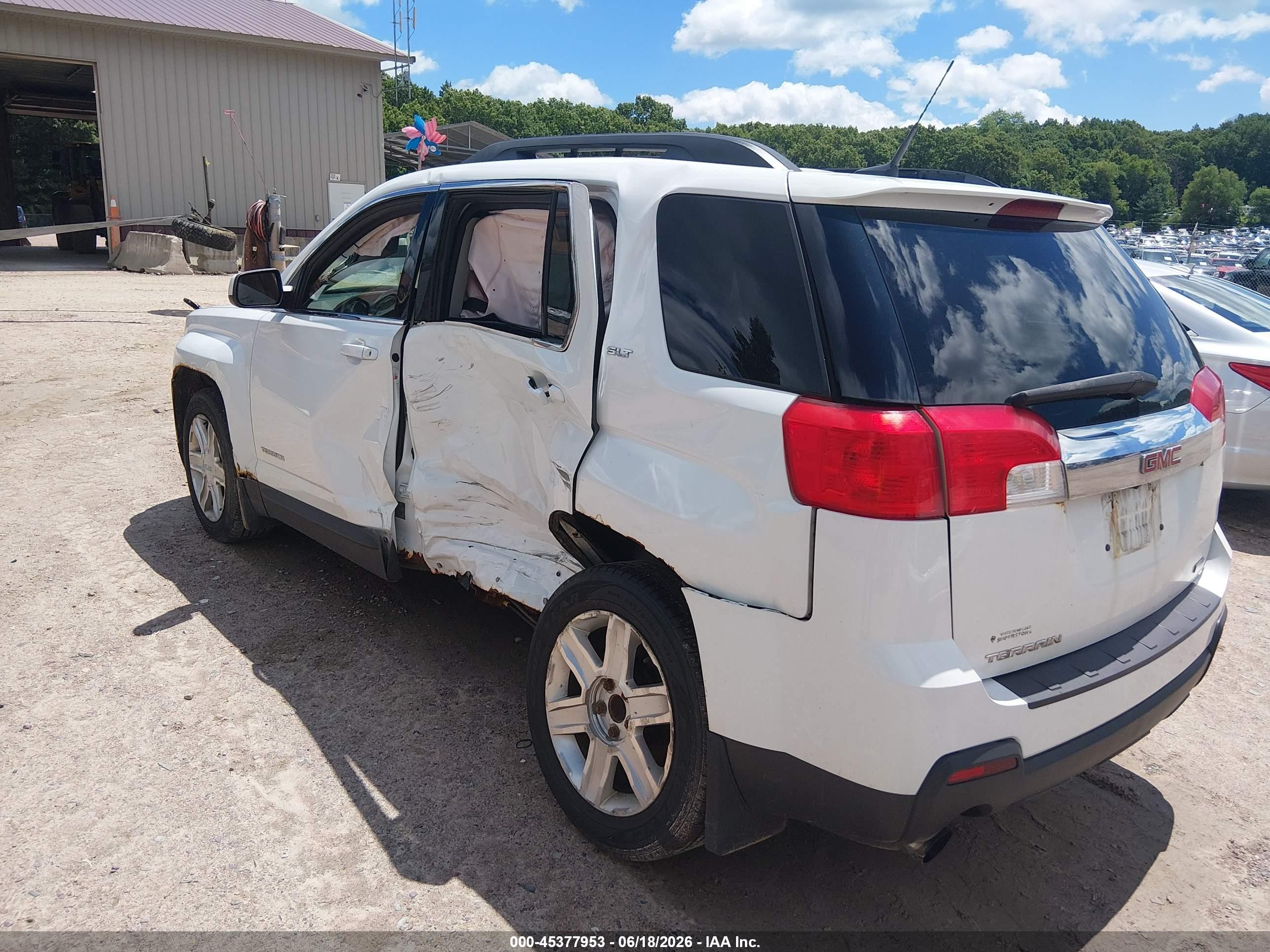 2011 Gmc Terrain Slt-1 White vin: 2CTFLUE55B6372915