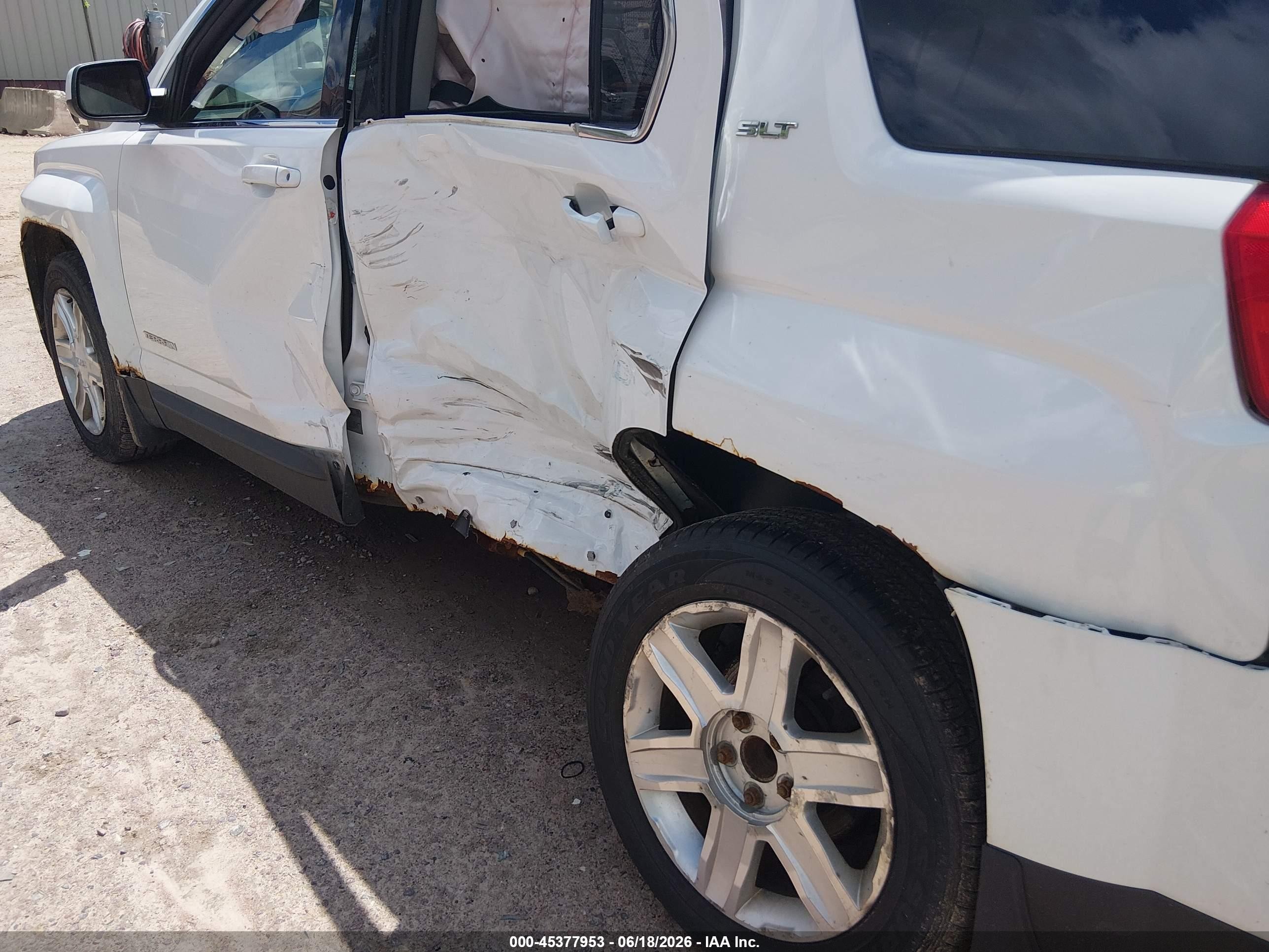 2011 Gmc Terrain Slt-1 White vin: 2CTFLUE55B6372915