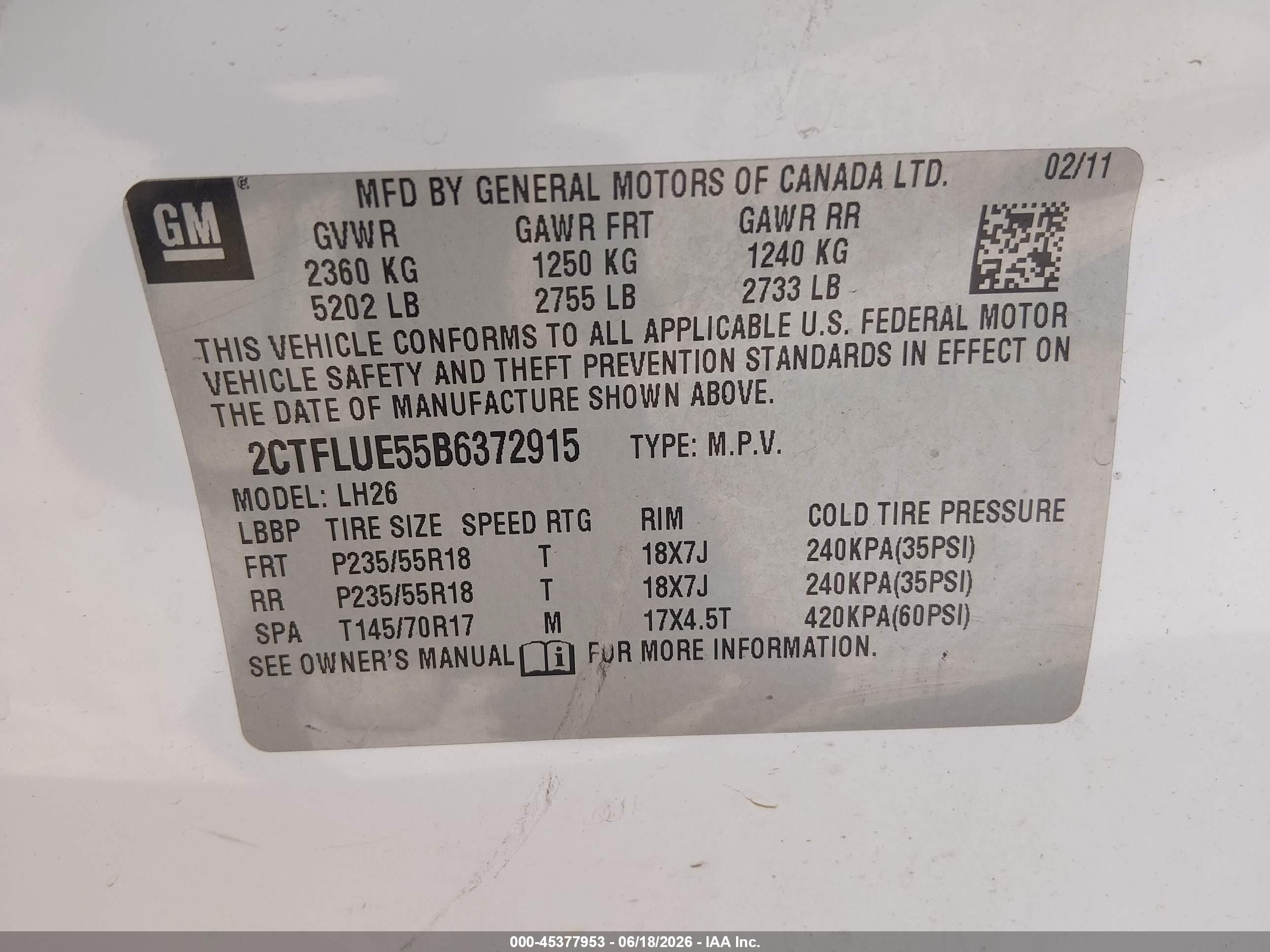 2011 Gmc Terrain Slt-1 White vin: 2CTFLUE55B6372915
