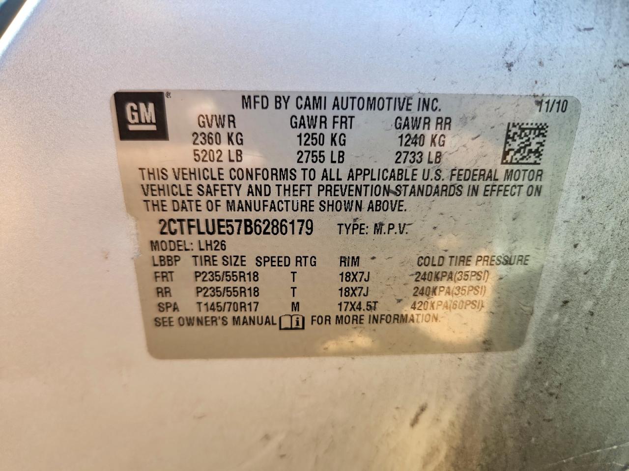 2011 Gmc Terrain Slt Silver vin: 2CTFLUE57B6286179