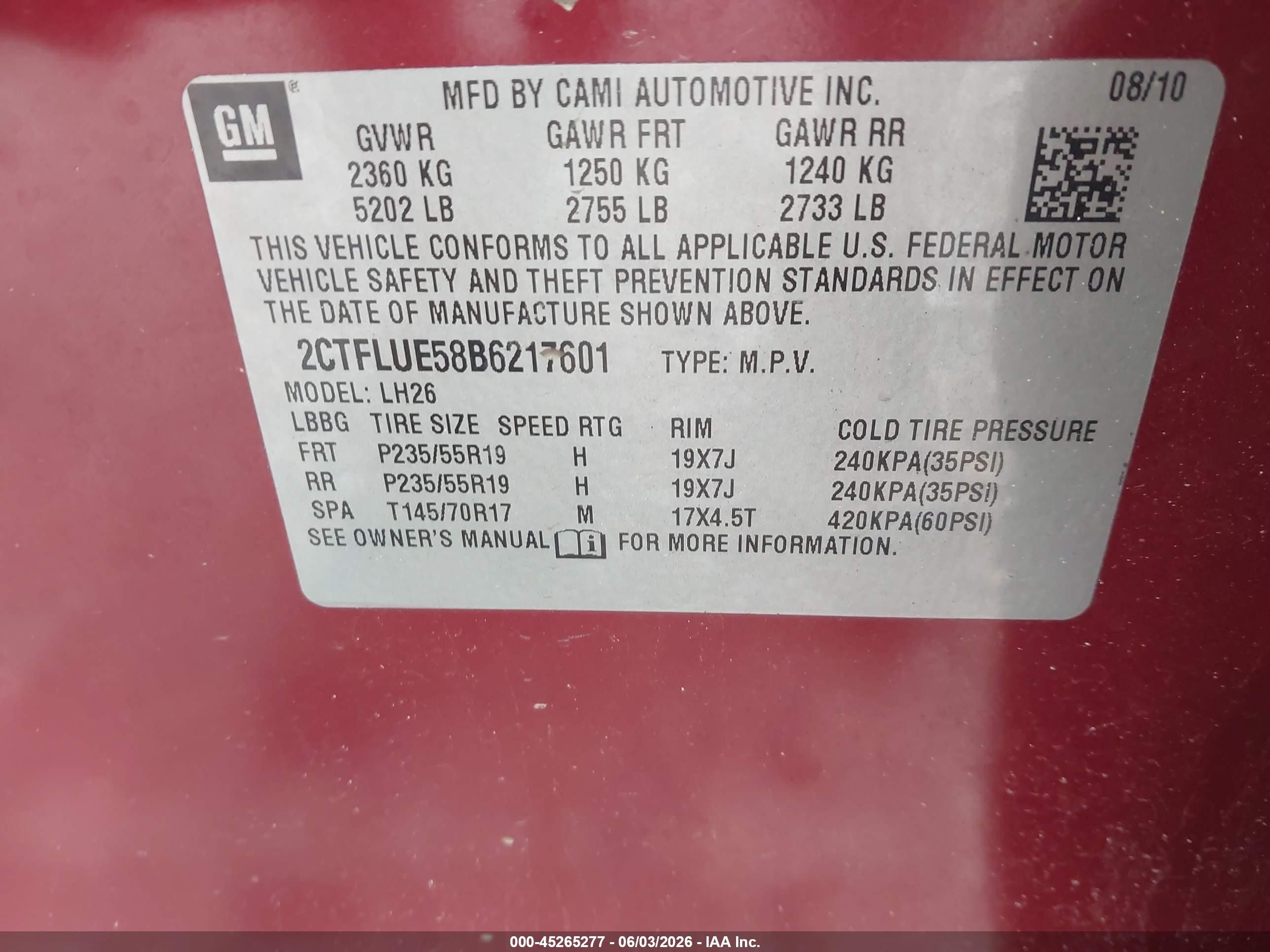 2011 Gmc Terrain Slt-1 Burgundy vin: 2CTFLUE58B6217601