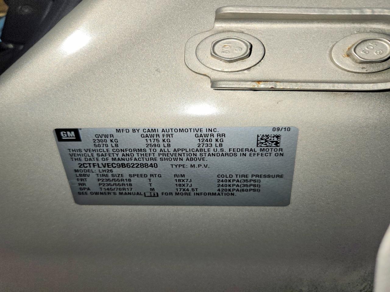 2011 Gmc Terrain Slt Cream vin: 2CTFLVEC9B6228840