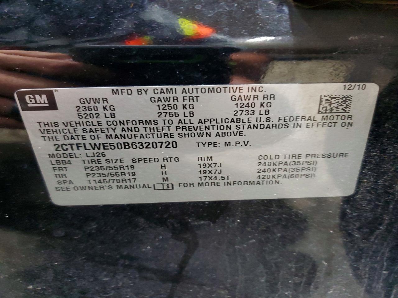 2011 Gmc Terrain Slt Black vin: 2CTFLWE50B6320720
