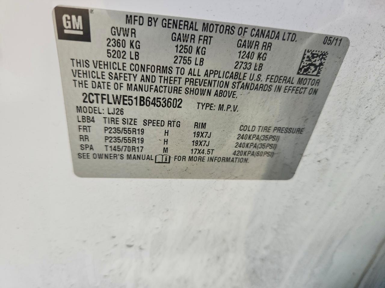 2011 Gmc Terrain Slt Белый vin: 2CTFLWE51B6453602