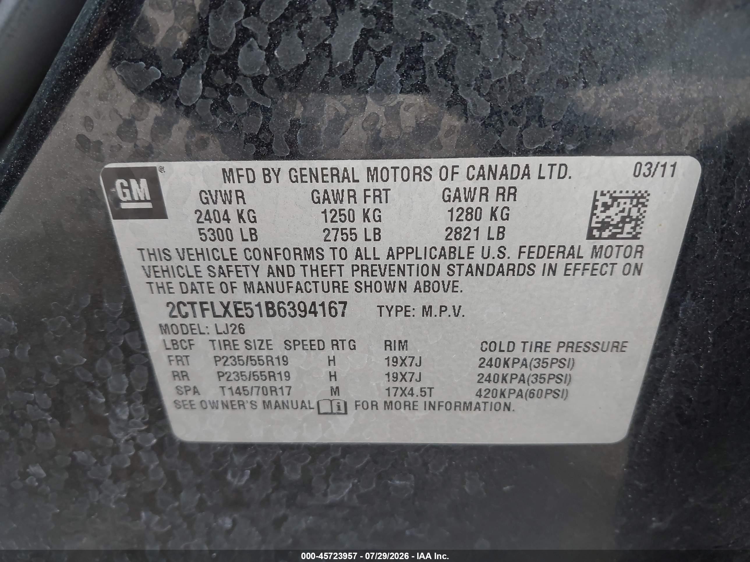 2011 Gmc Terrain Slt-2 Black vin: 2CTFLXE51B6394167
