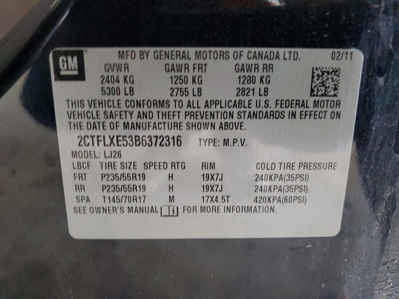 2011 Gmc Terrain Slt Black vin: 2CTFLXE53B6372316