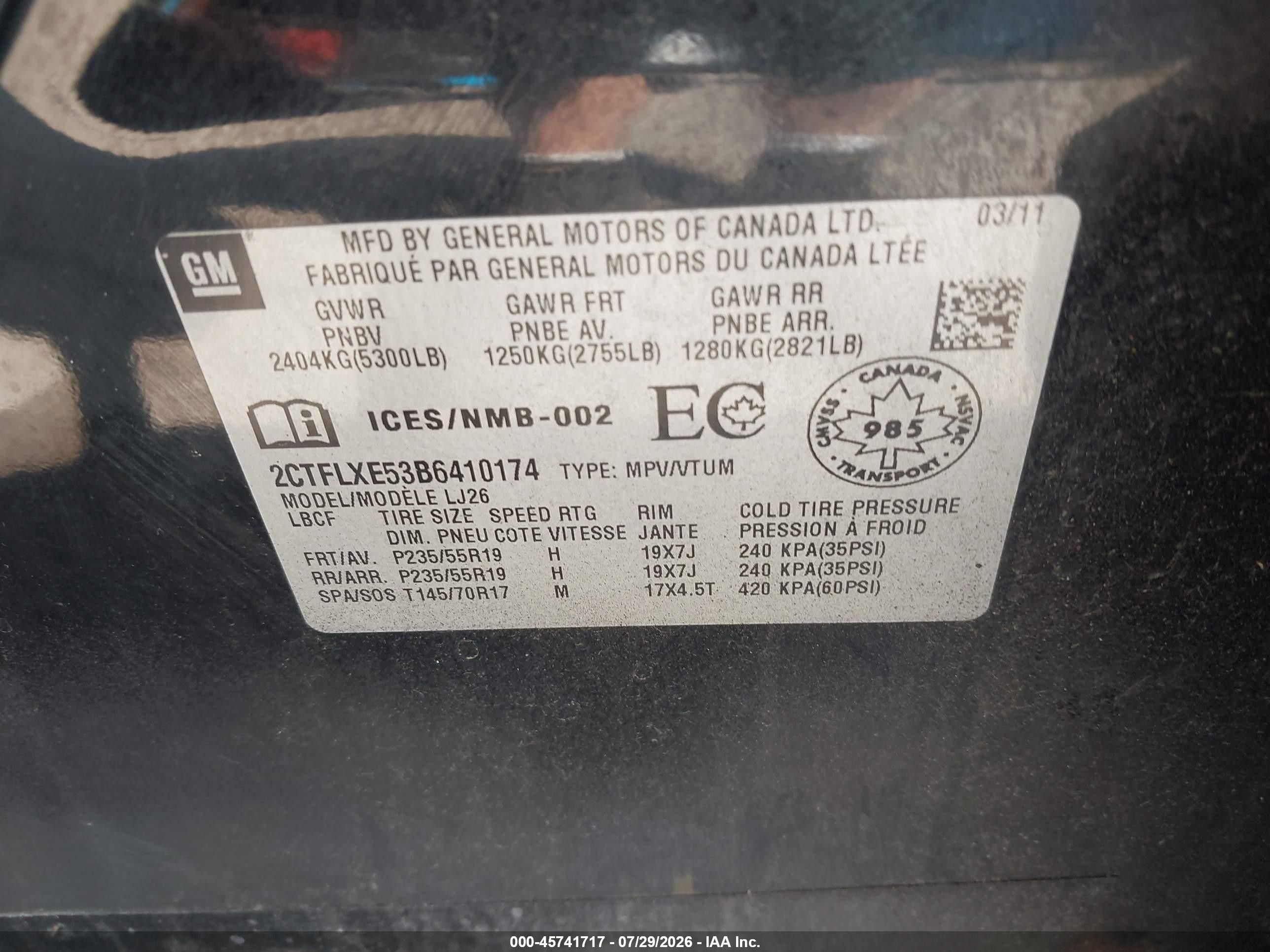 2011 Gmc Terrain Slt-2 Черный vin: 2CTFLXE53B6410174