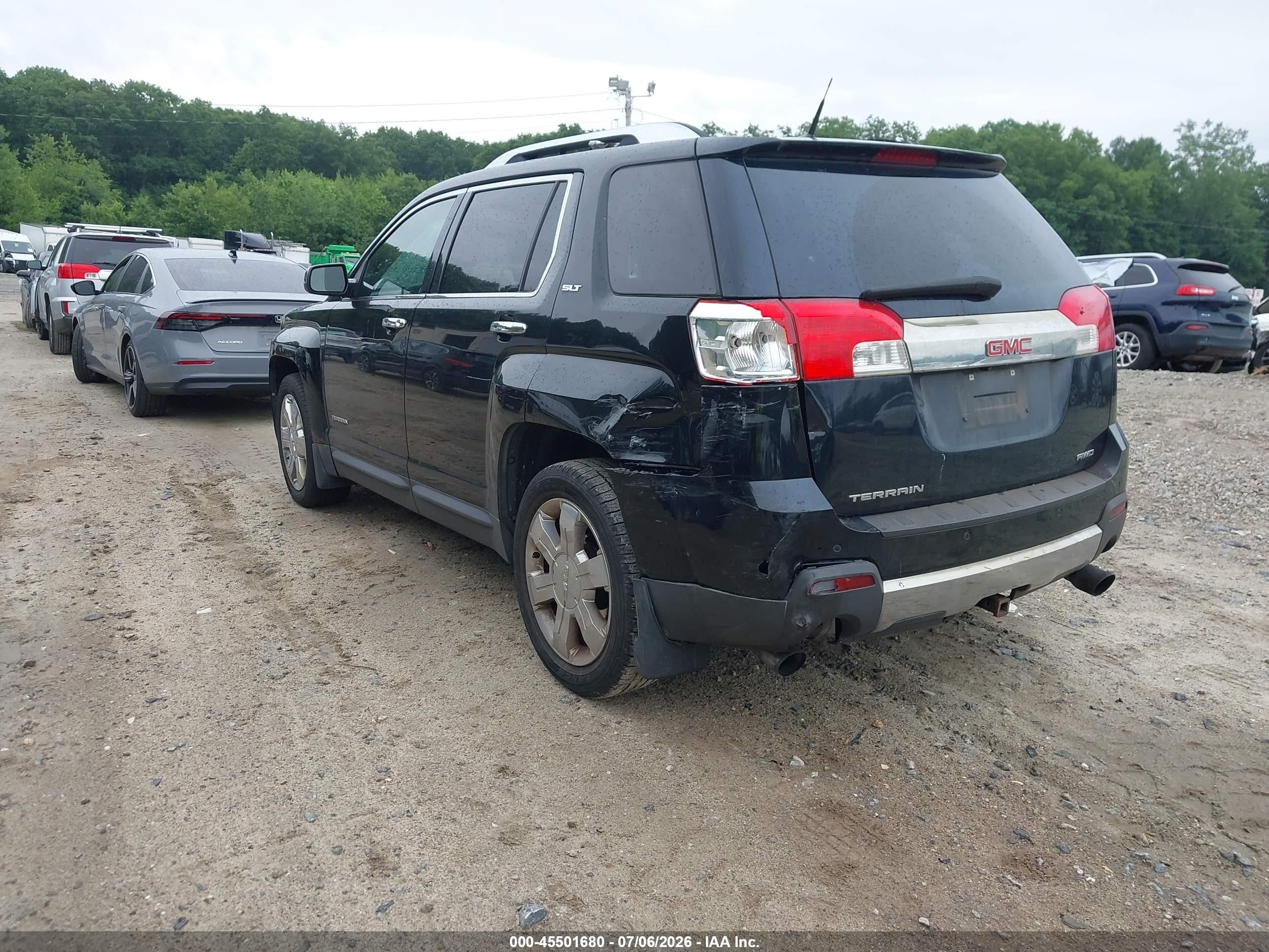 2011 Gmc Terrain Slt-2 Black vin: 2CTFLXE58B6359092