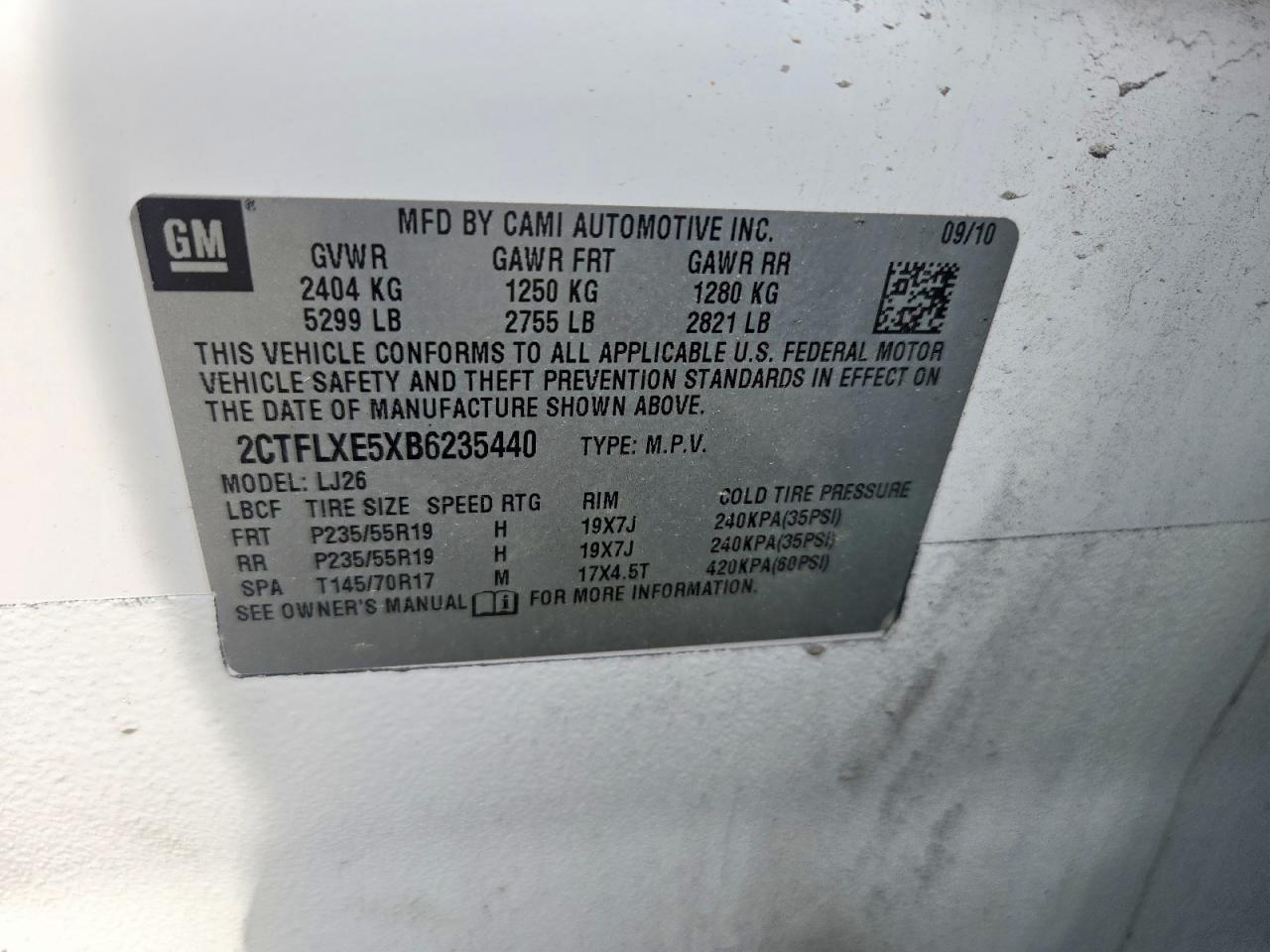 2011 Gmc Terrain Slt White vin: 2CTFLXE5XB6235440